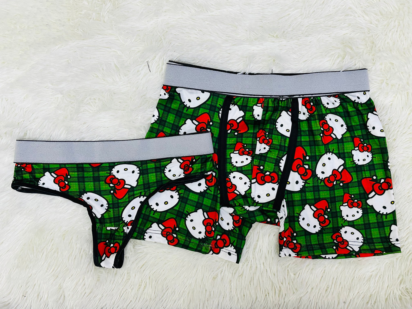 Hello kitty verde duo tanga navidad