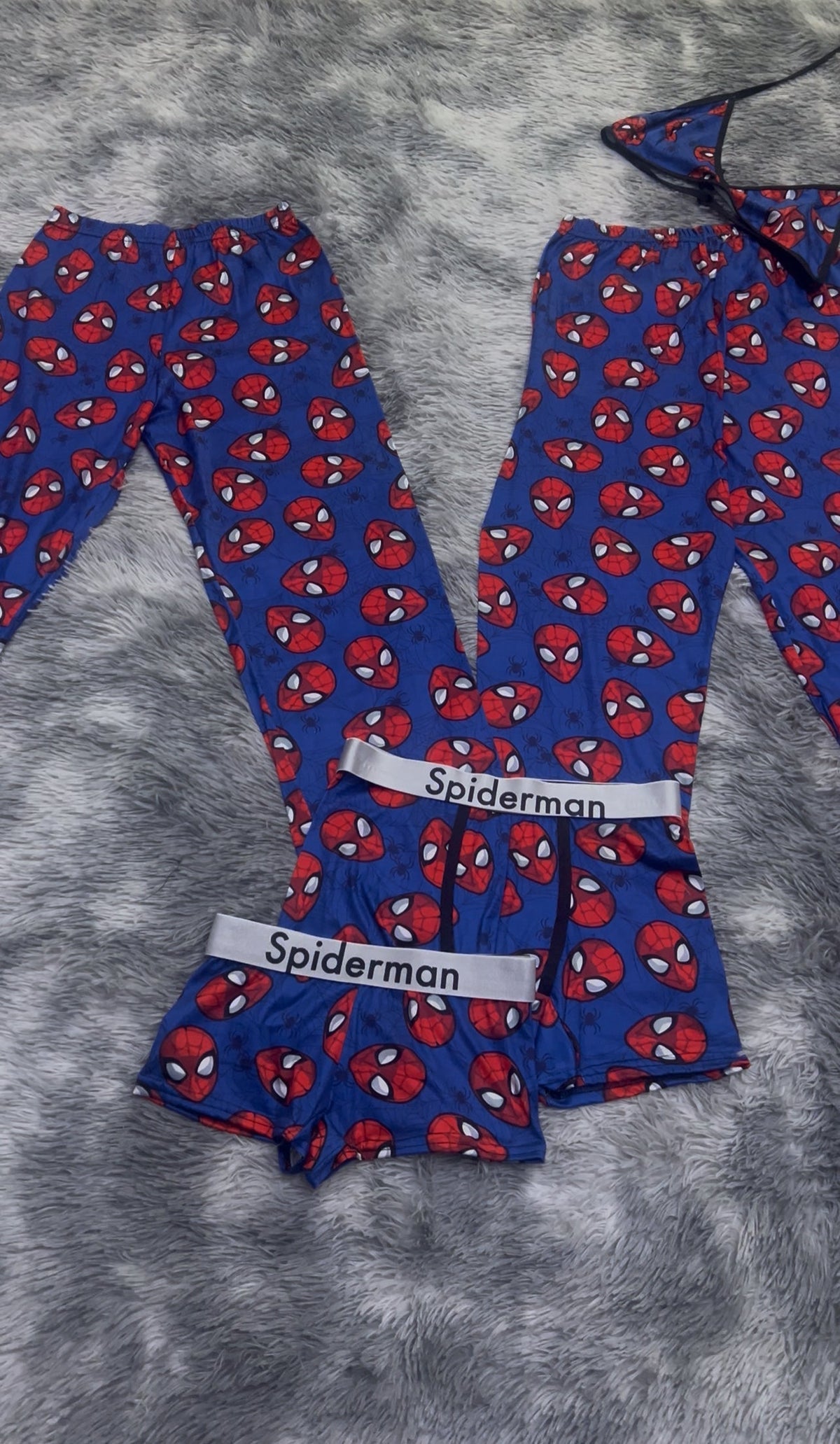 Spider-man Azul Cute Pijama De 5 Piezas