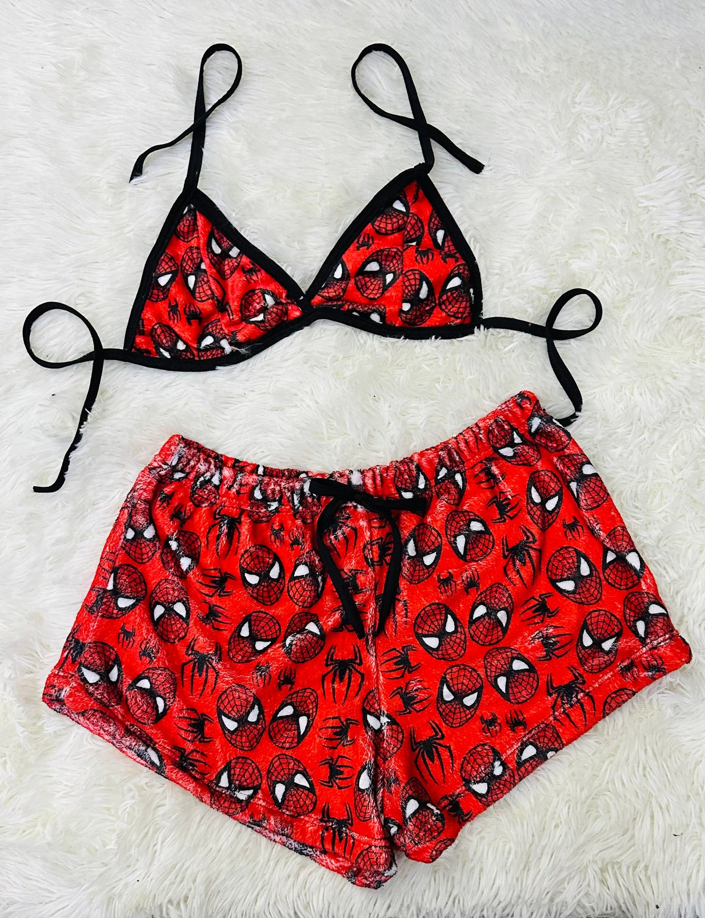Spider Man Pijama Rojo short con top