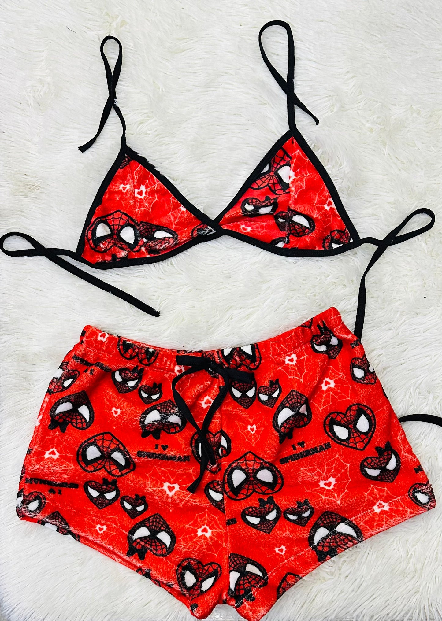 Spider Man Pijama Rojo short con top