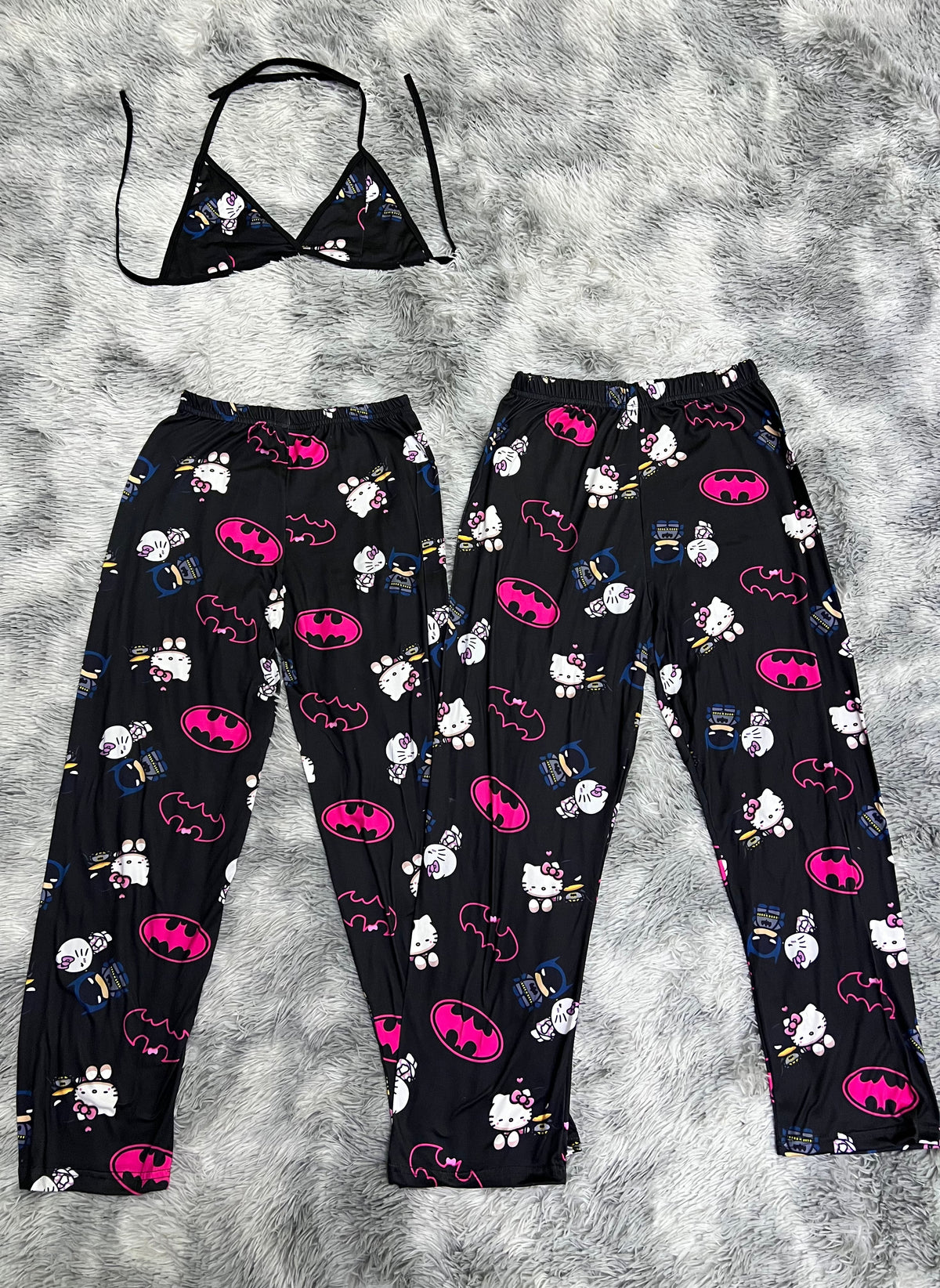 Hello Kitty Batman Duo De Pijama Afelpada.