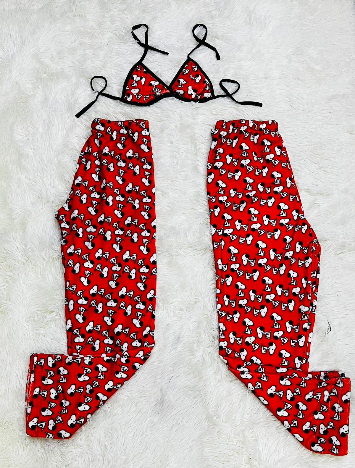 Snoppy Rojo Duo De Pijama Afelpada.
