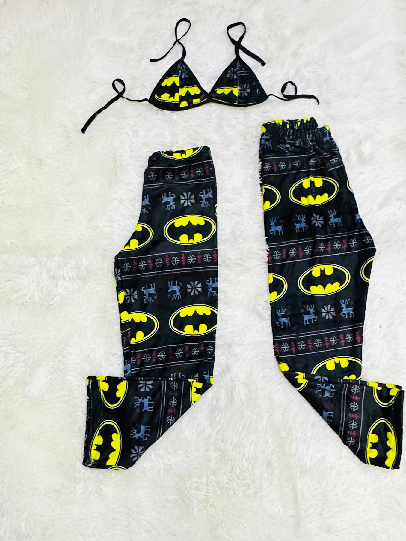 Batman Negro Duo de pijama afelpada.