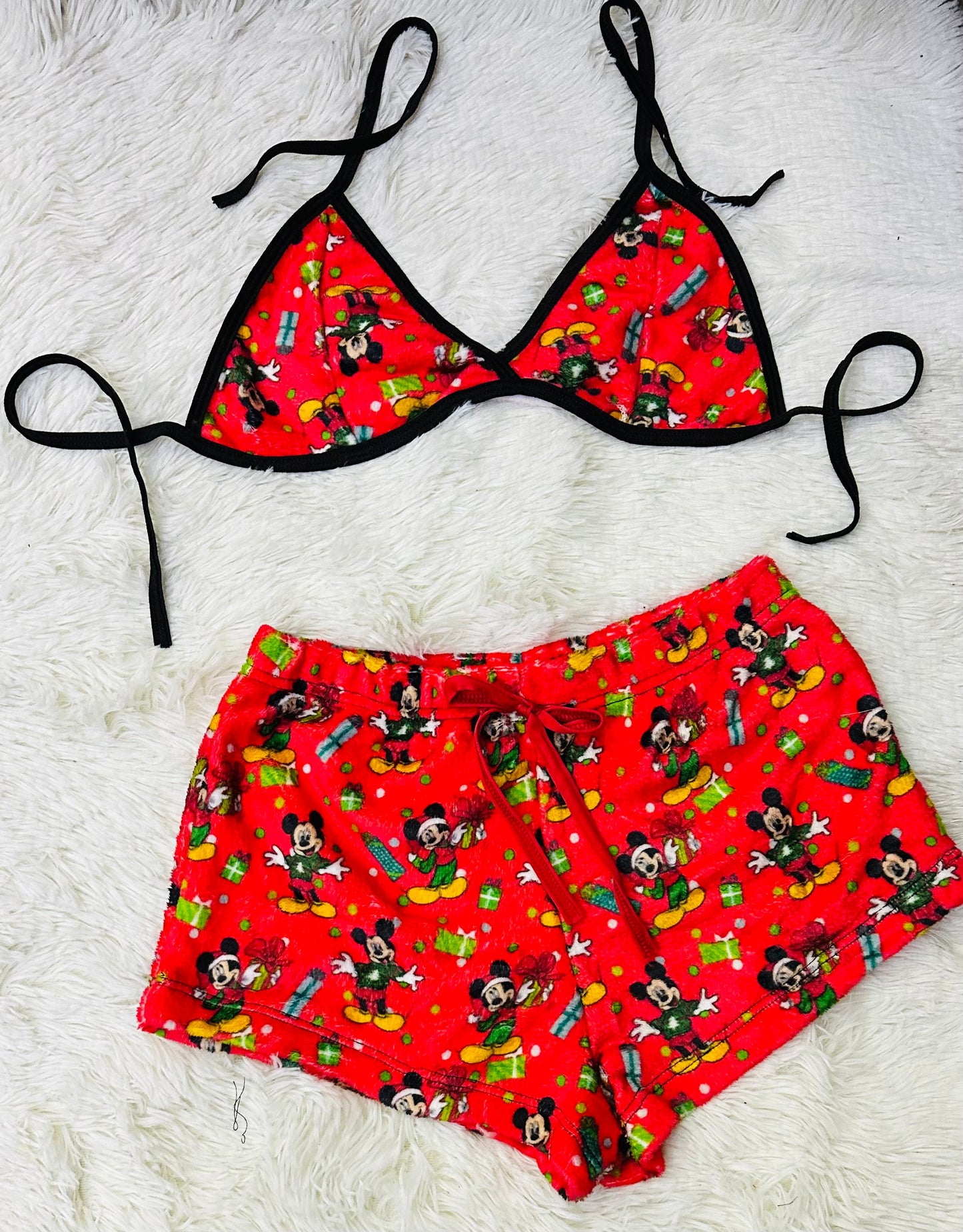 Mickey Pijama Azul short con top