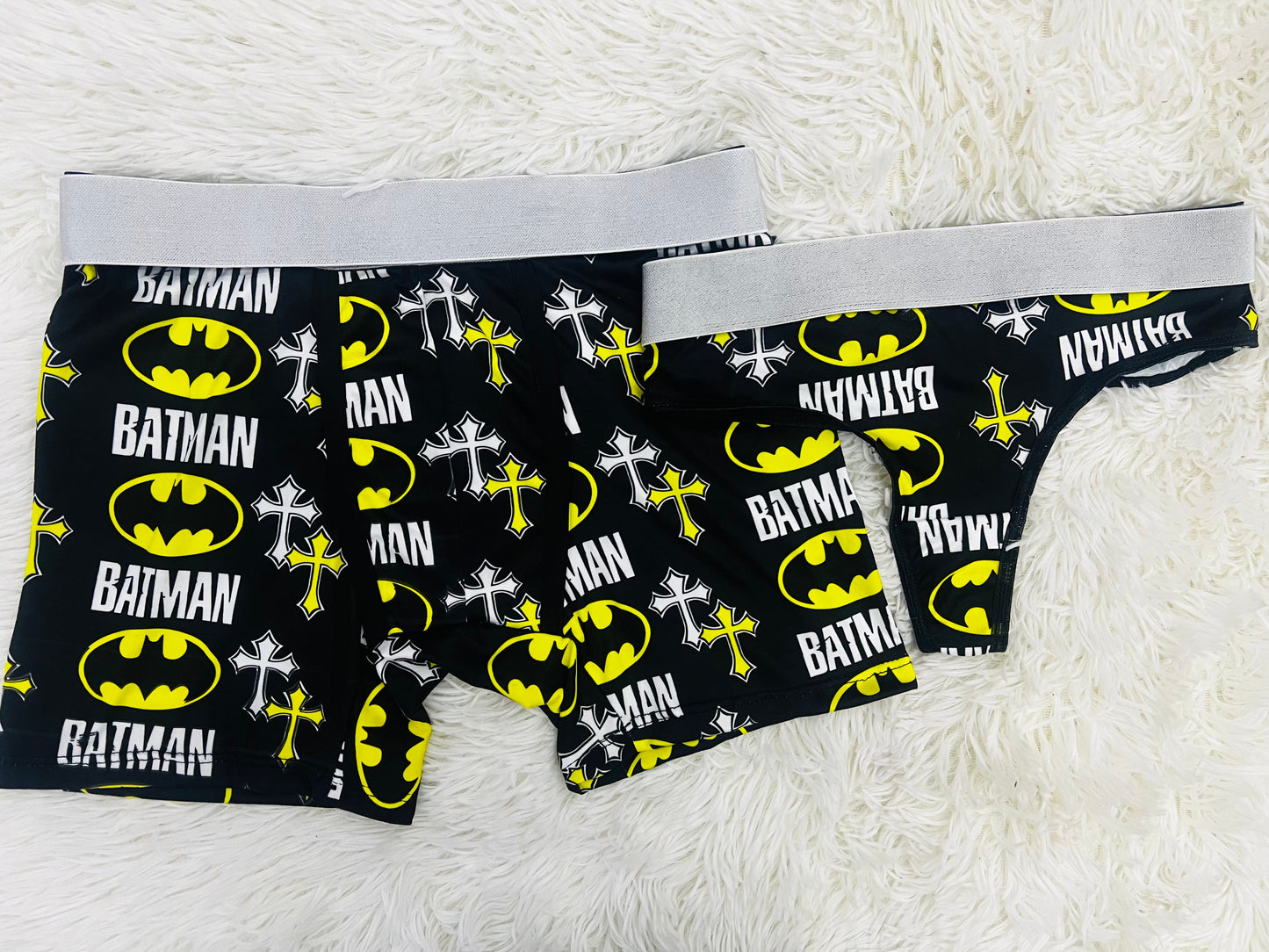 Batman Cross Print Negro duo unitalla con tanga