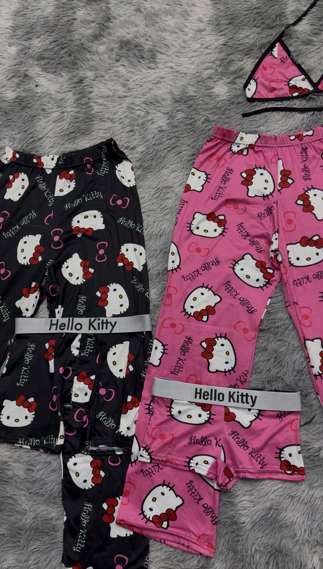 Hello Kitty black Pink 5 piece pajama set 😻💕
