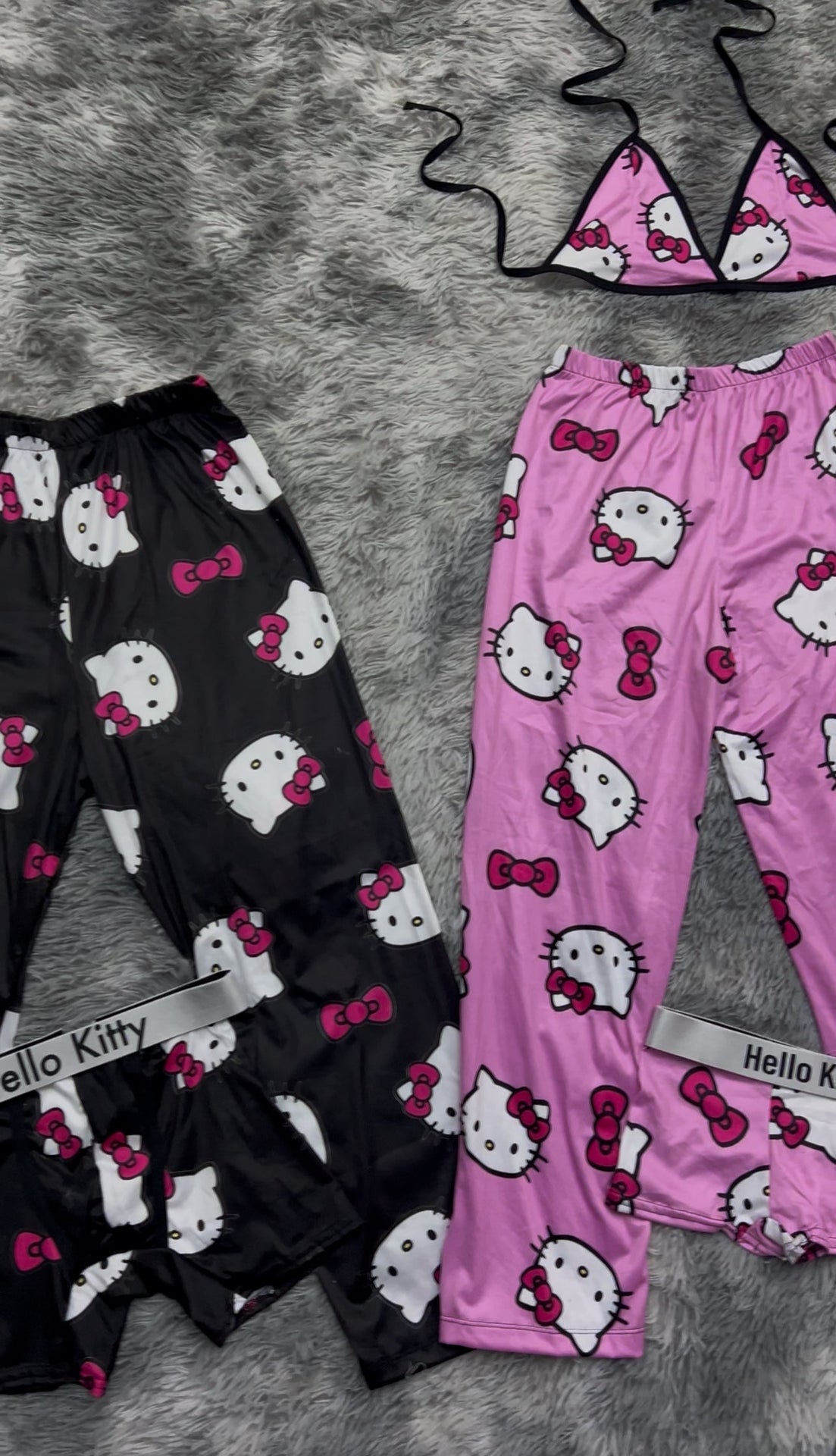 Hello Kitty black Pink 5 Piece Pajama Set 🌙