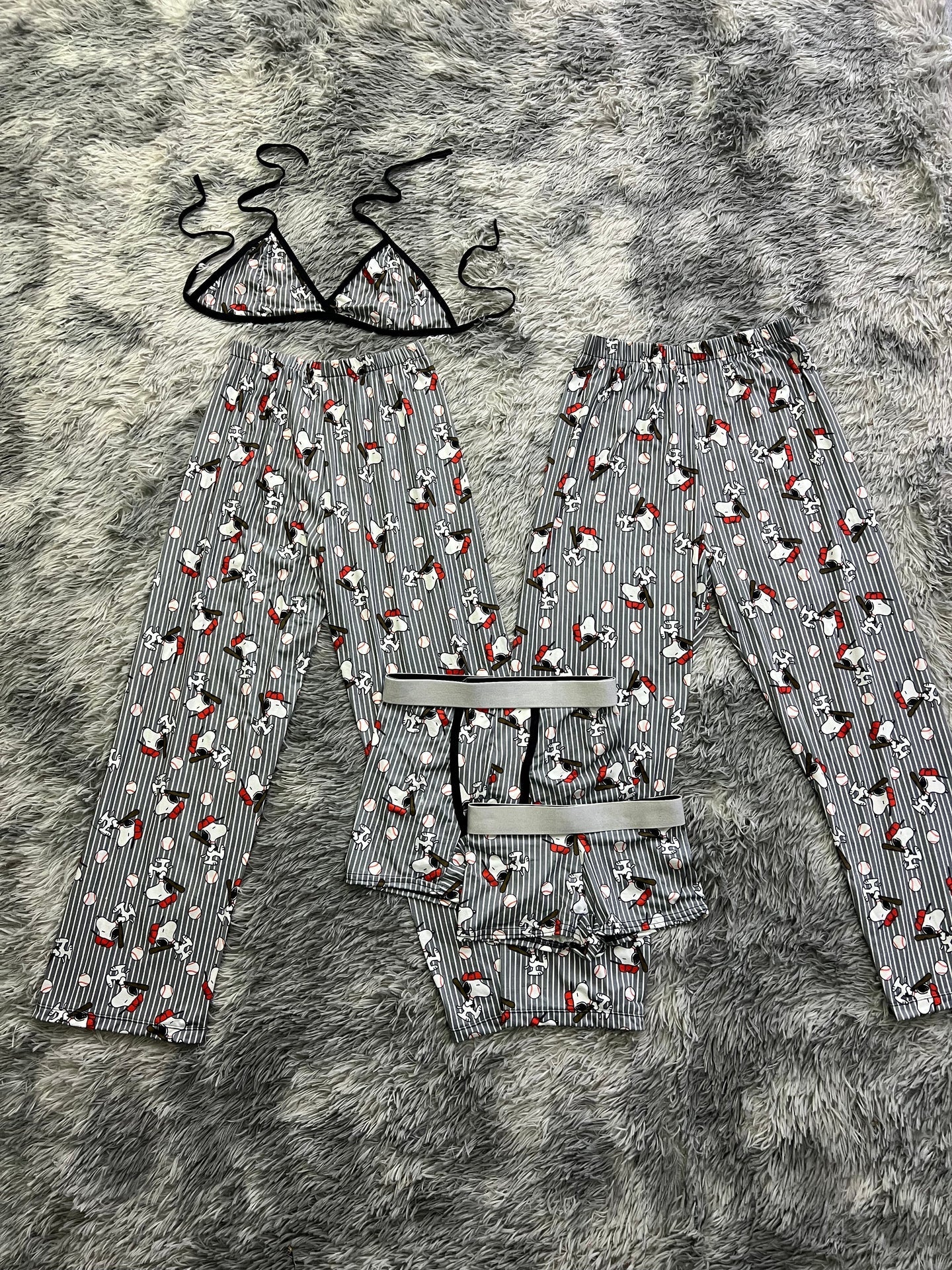 Snoopy beisbol pijama 5 piezas