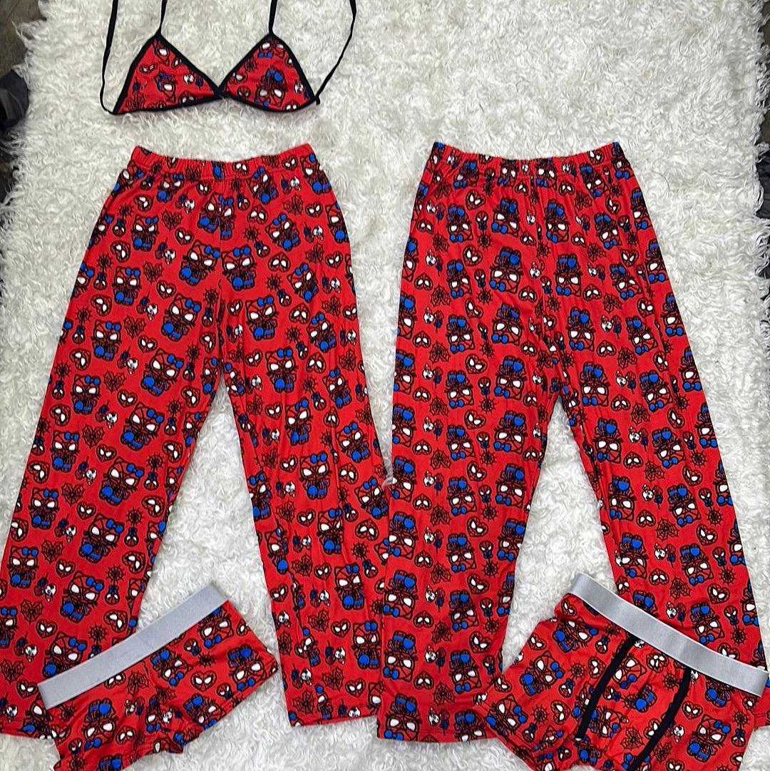 spider kitty rojo pijama 5 piezas