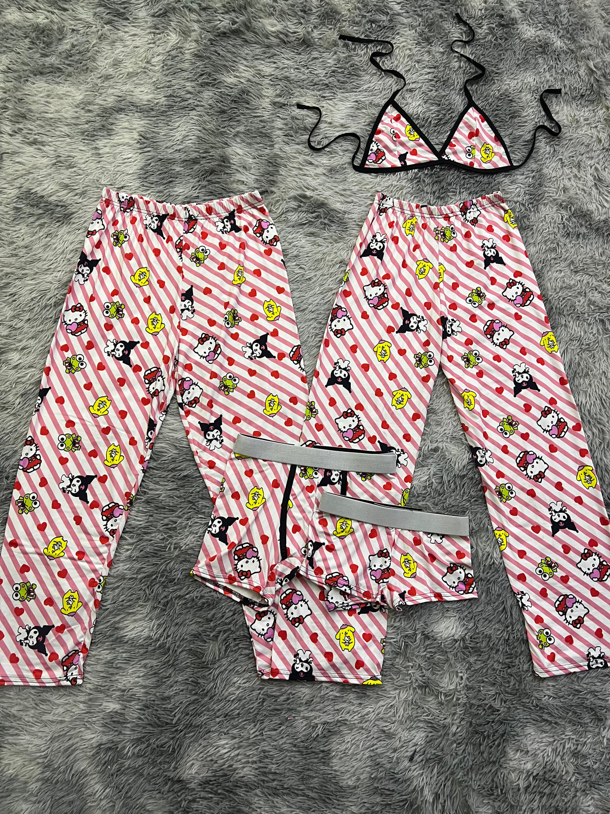 San Río Rayado Pijama De 5 Piezas