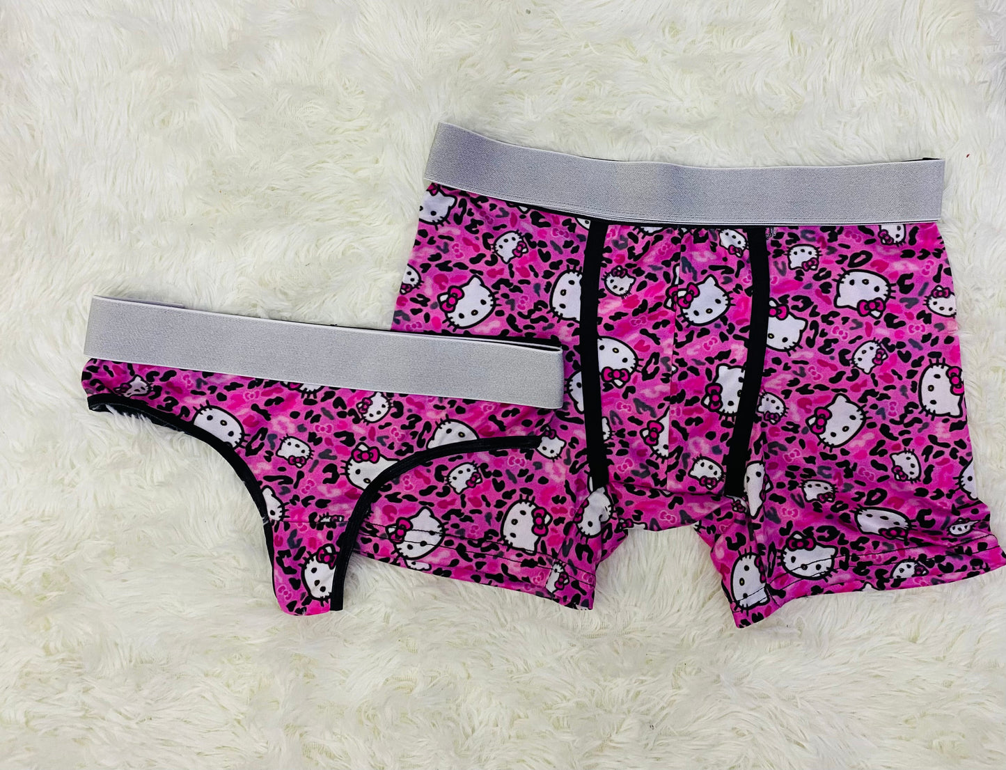 Kitty animals prints matching couples underwear - Fundies