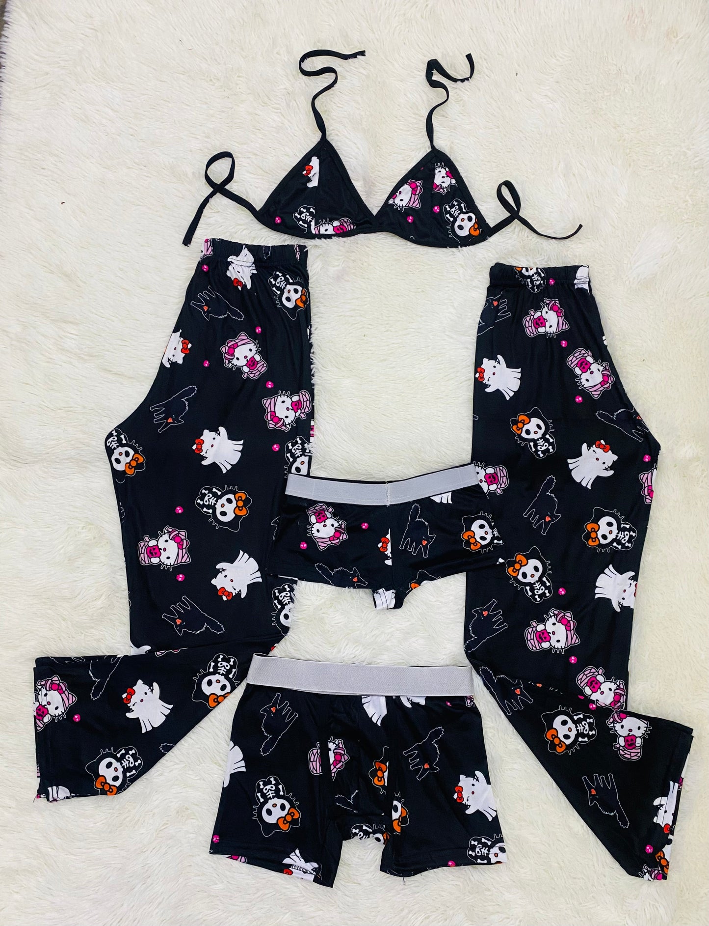 Hello Kitty Negro Duo Unitalla de 5 piezas