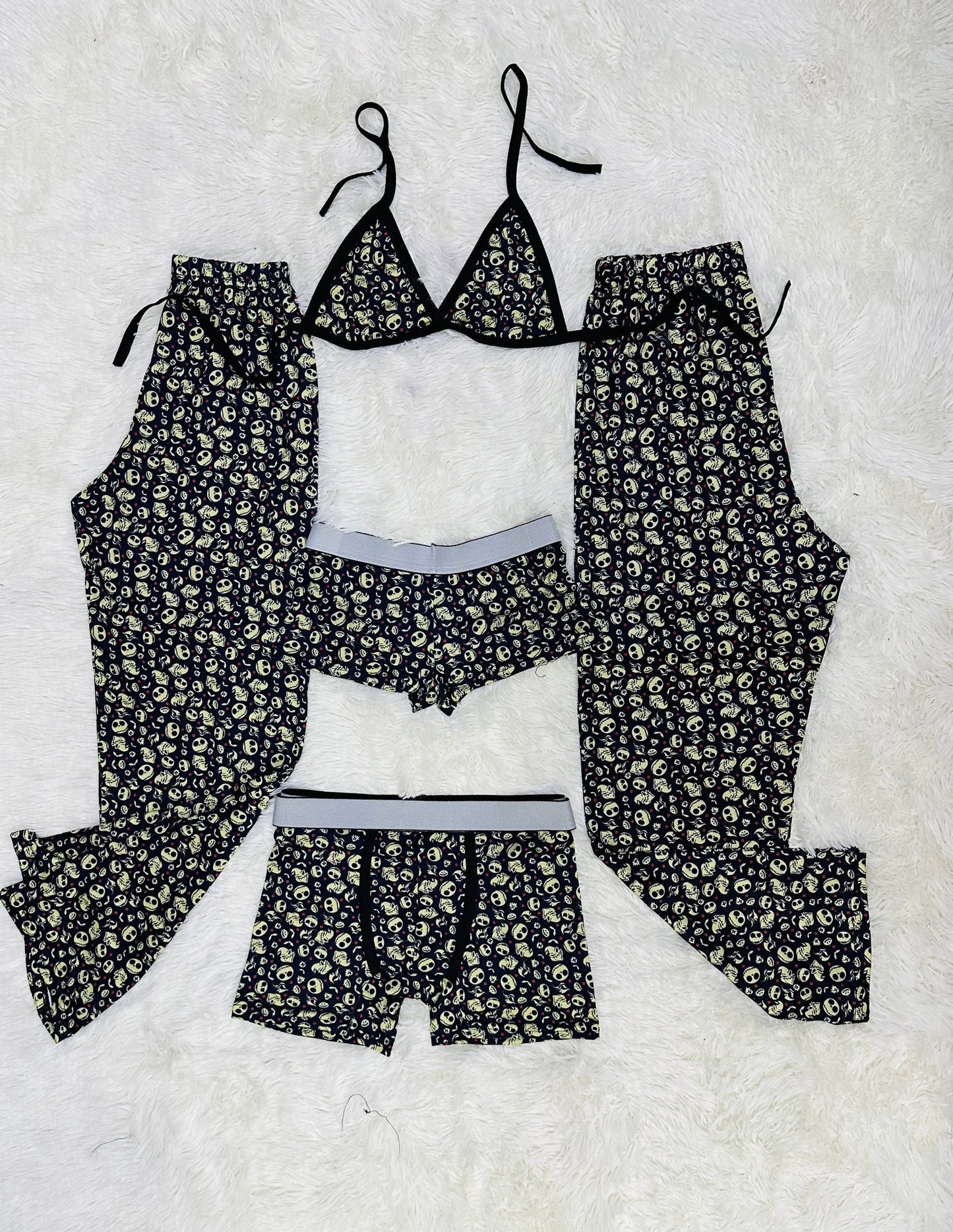 Jack 5 piece pajama set Black Halloween Print 🎃🛌