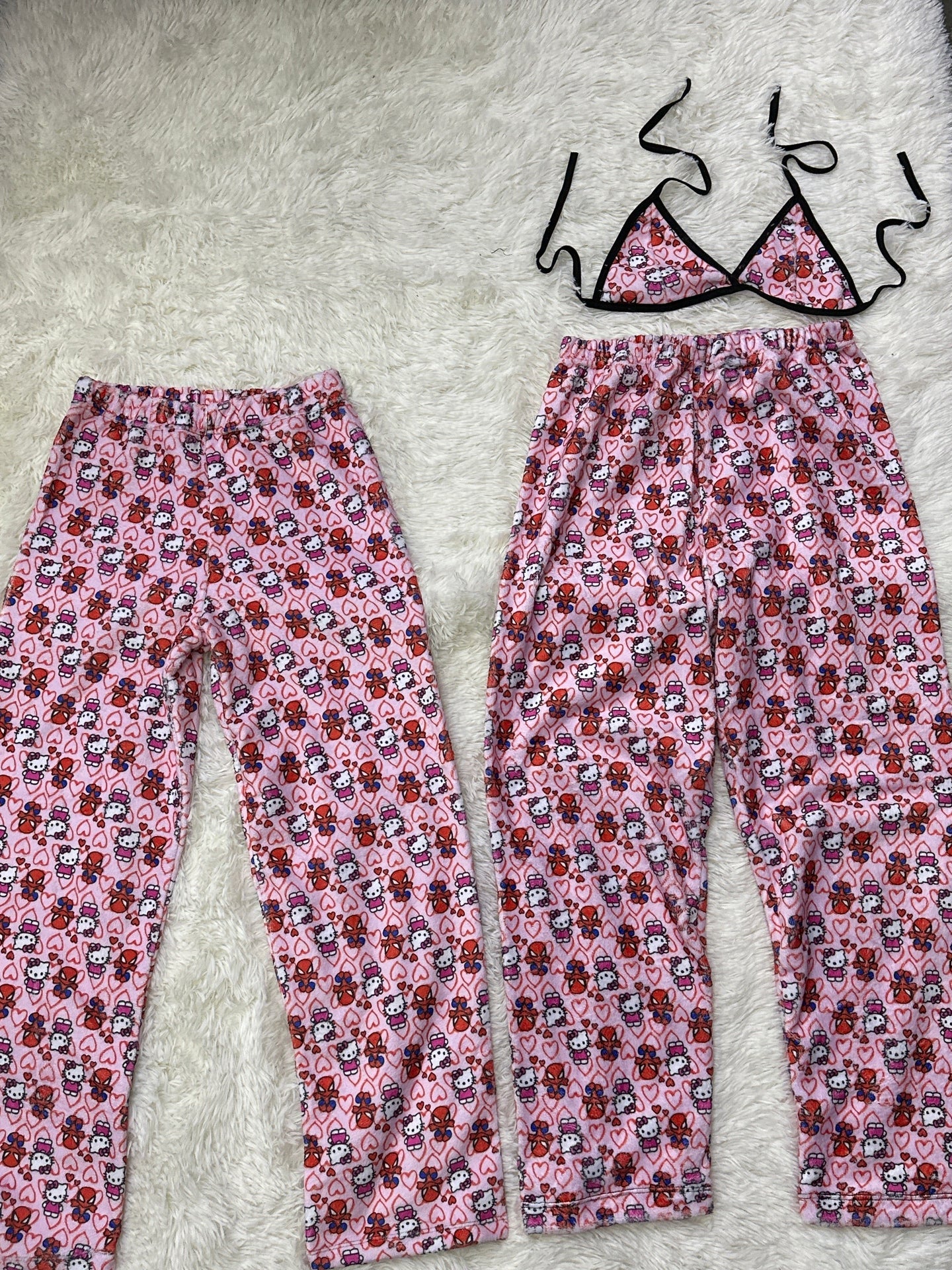 Spiderkitty rosa Duo de Pijama Afelpada