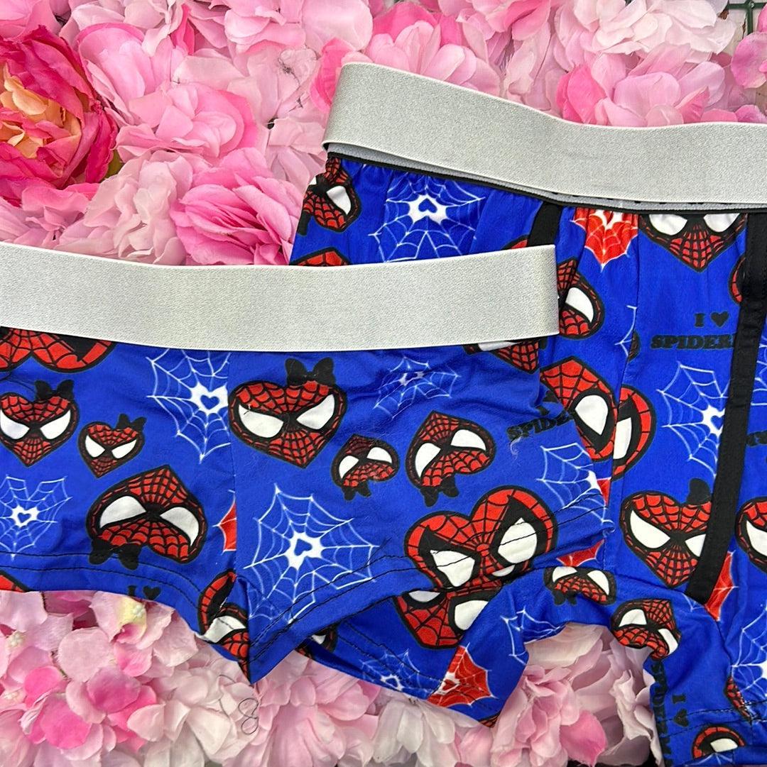 Spider-man Azul Corazón Duo Unitalla Con Boxer