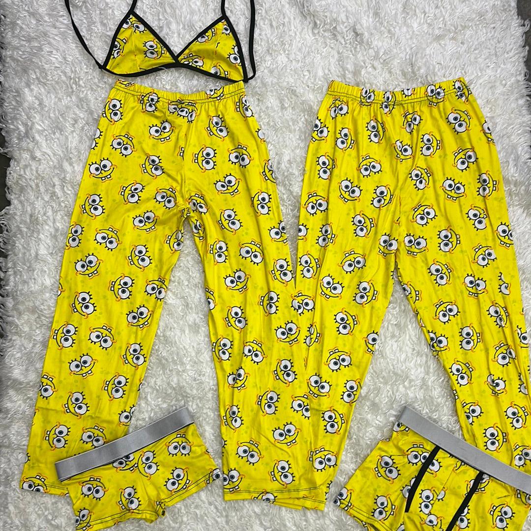 Bob Esponja Caras Pijama De 5 Piezas