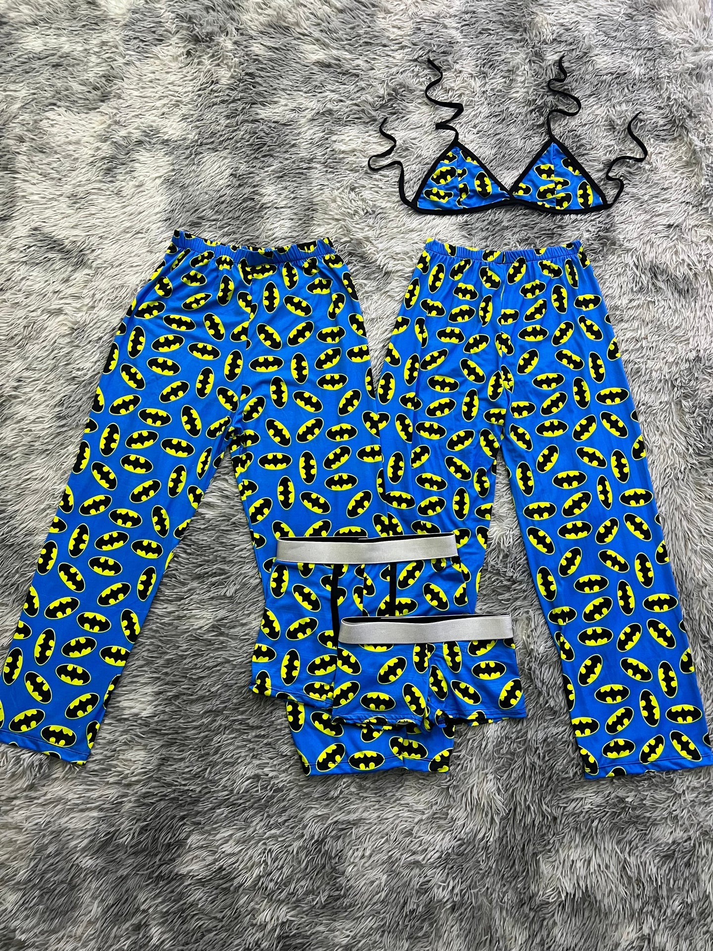 Batman Blue 5 piece pajama set For Cozy Movie Nights 🦇