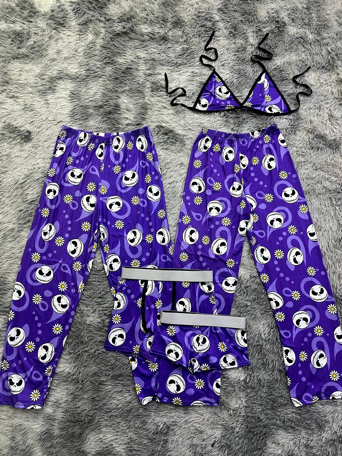 Purple Jack 5 piece pajama set Cozy Couple Sleepwear 😍💜