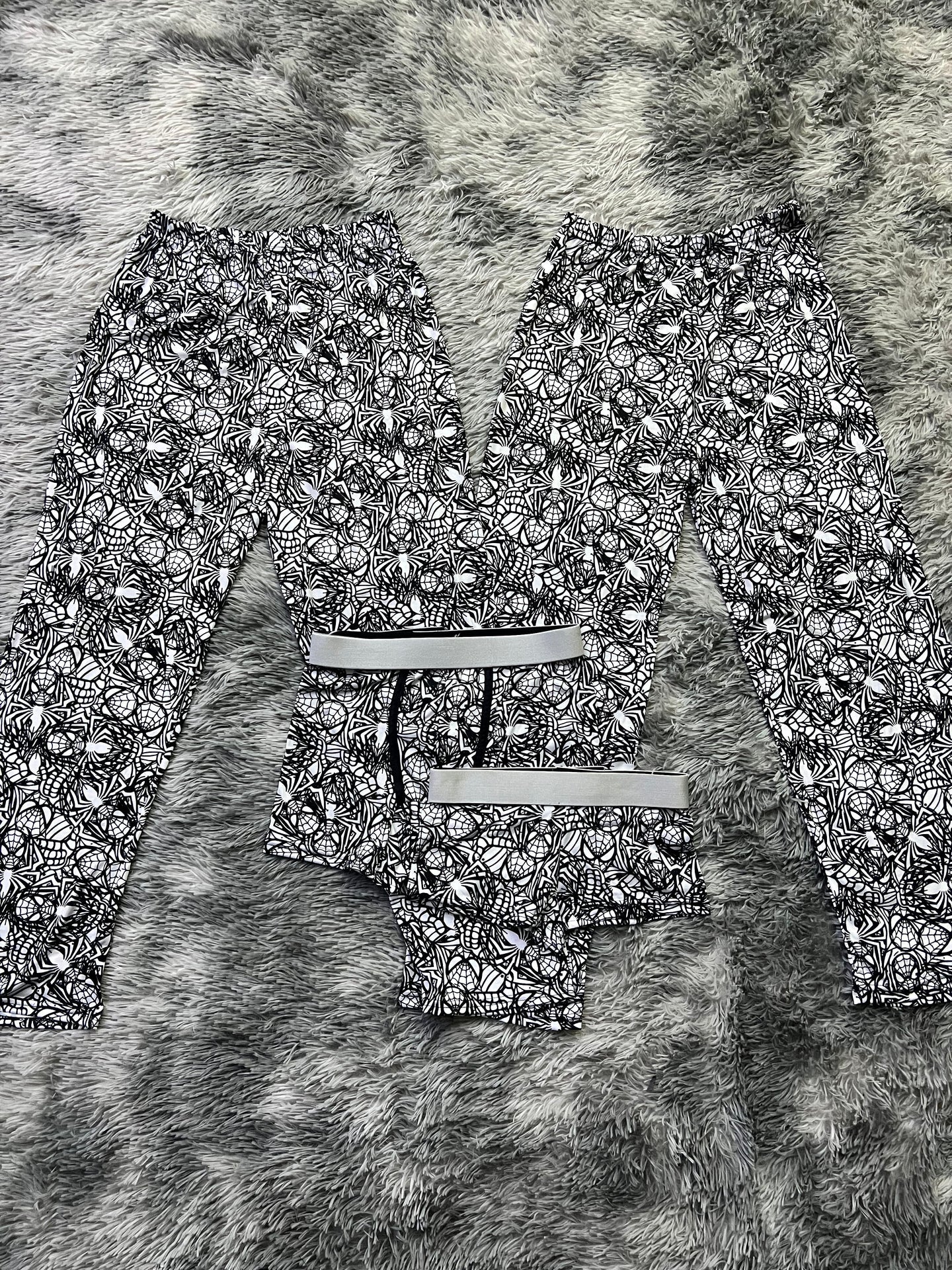 Spiderman Black White Print 5 piece pajama set 🕷