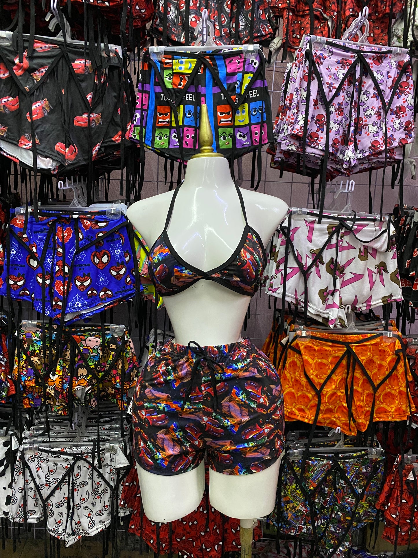 Personajes de cars Pijama de dama short con top individual de dama