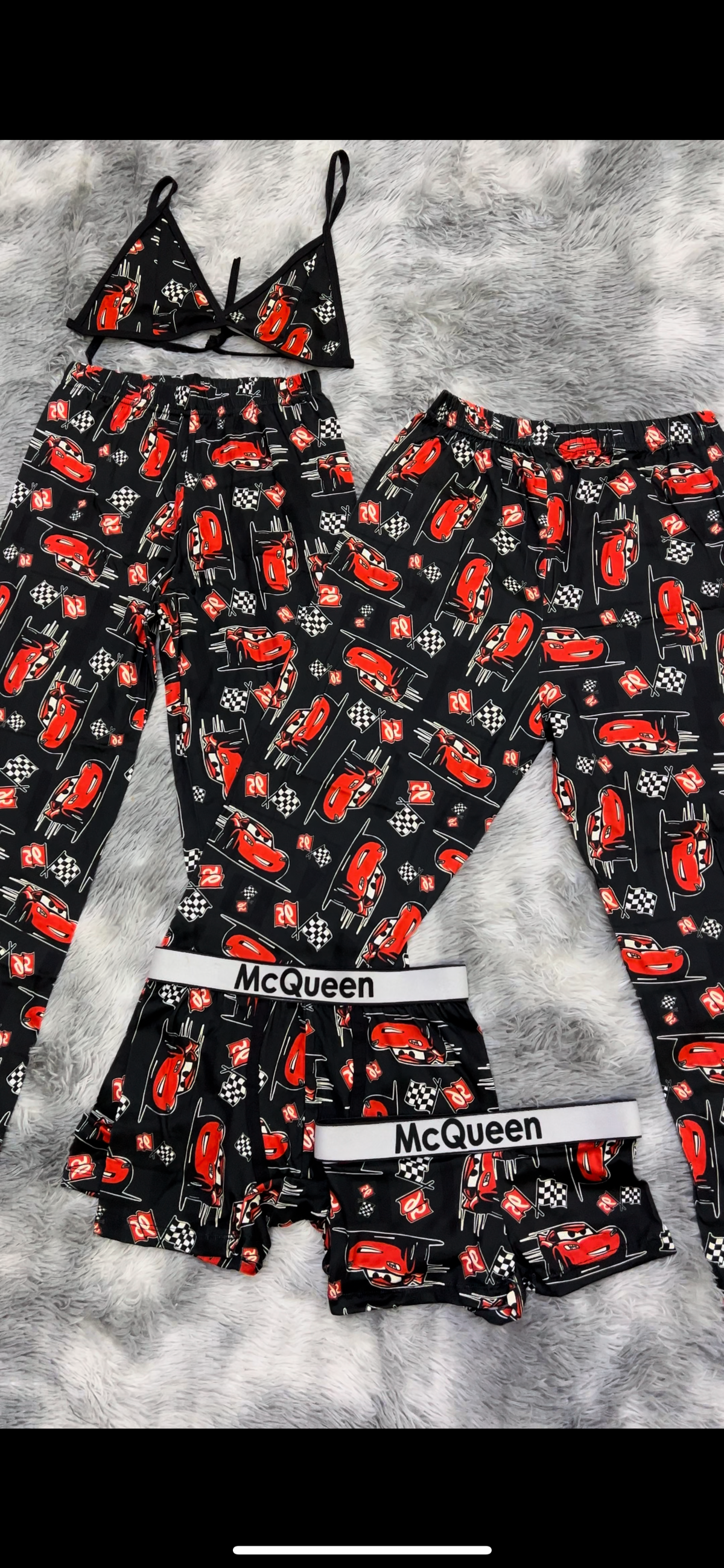 McQueen Negro Pijama De 5 Piezas