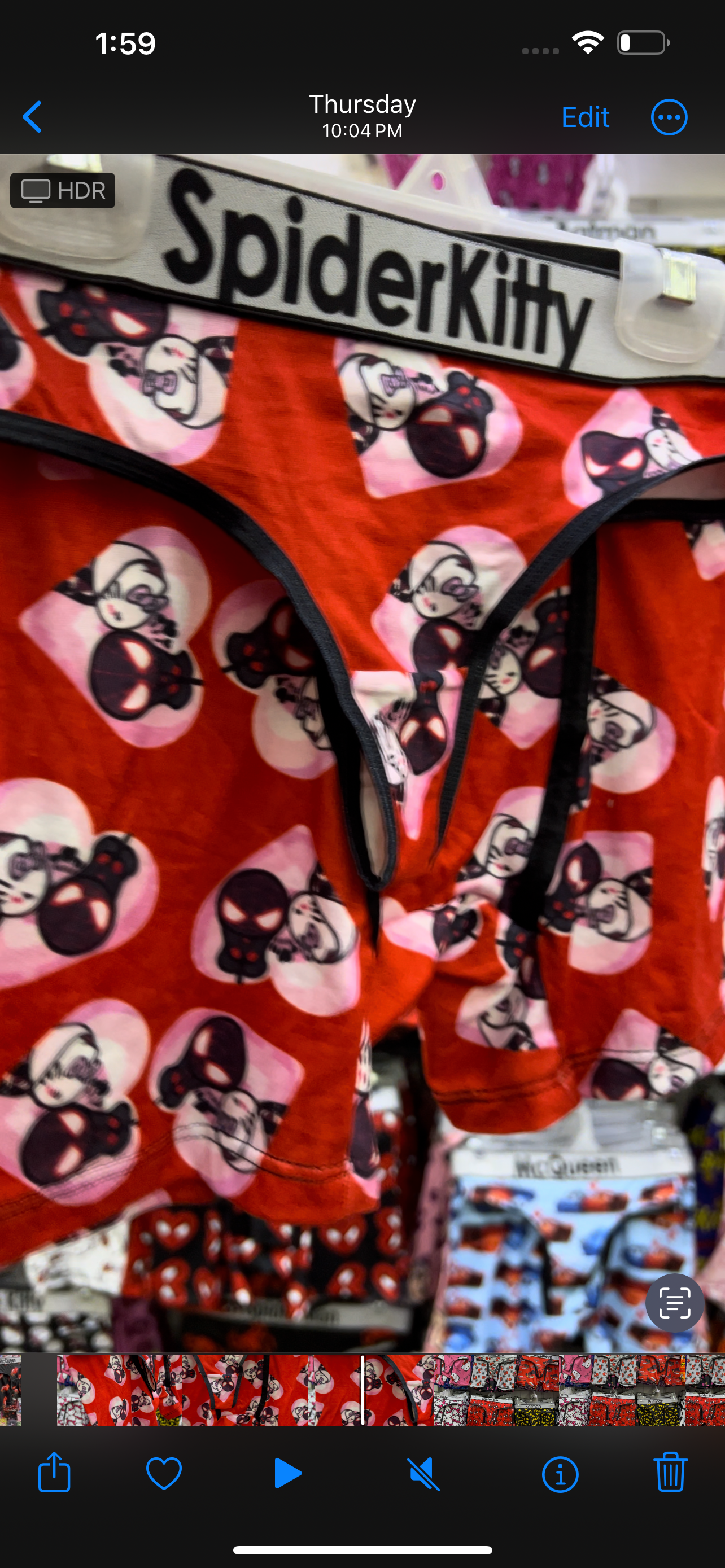 Spideykitty Rojo duo unitalla con tanga