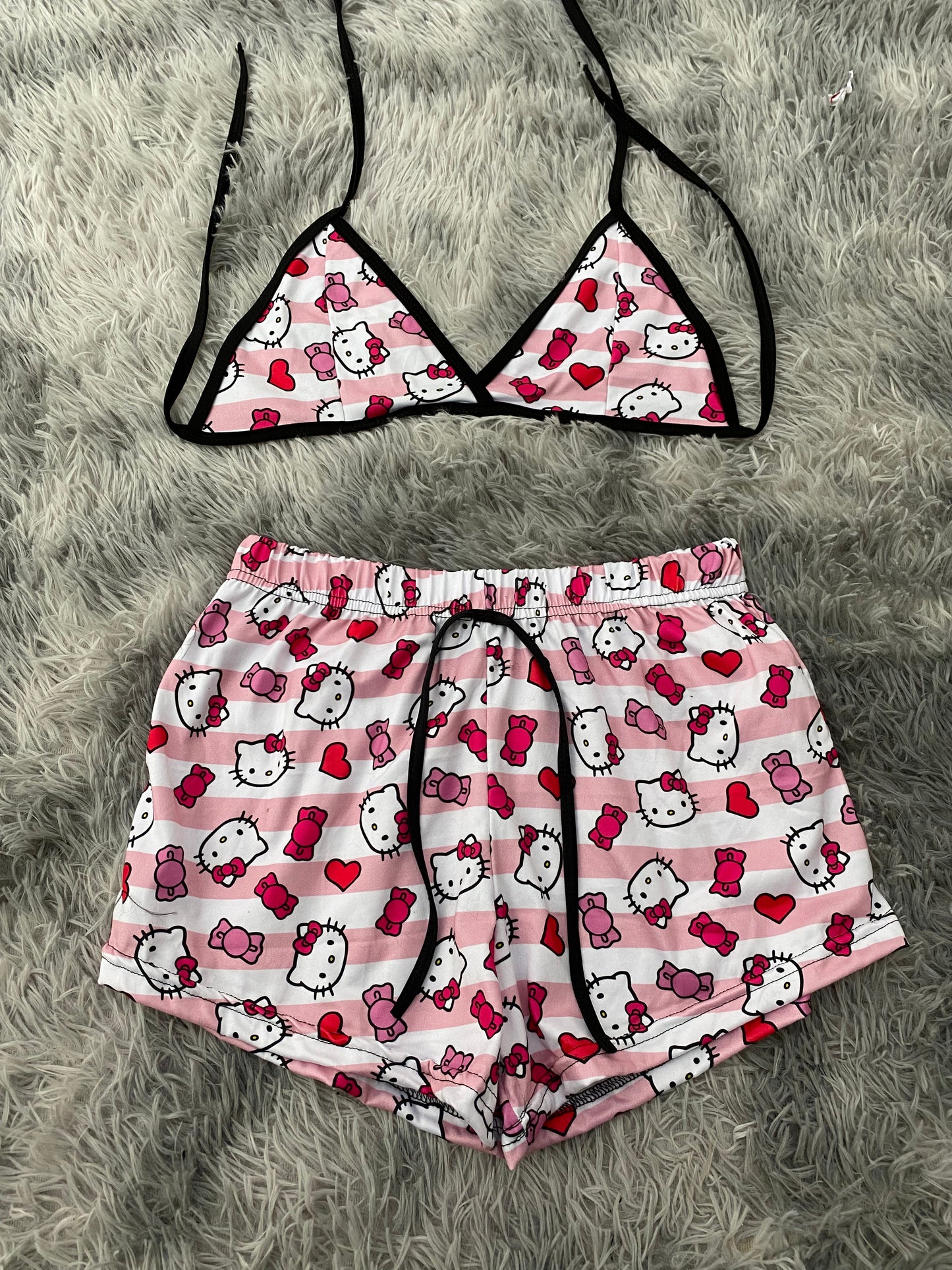 Hello kitty rayas Top Con Short Unitalla De Brush