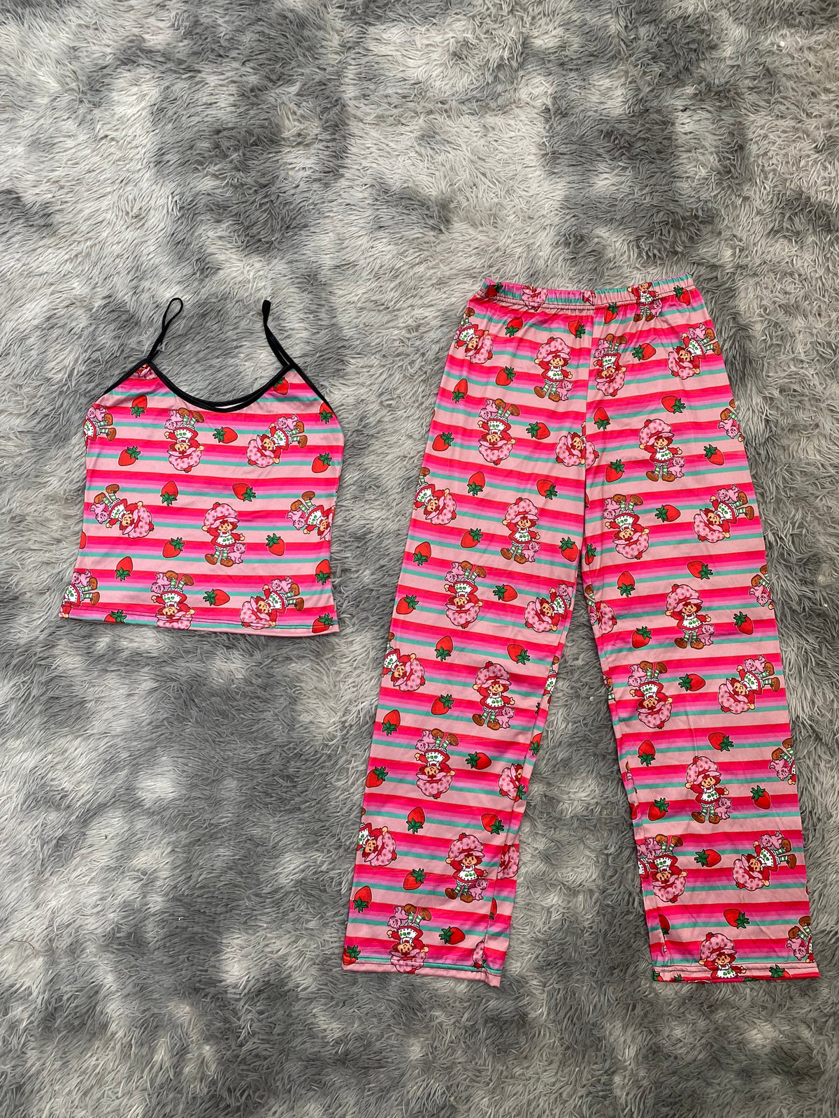 Rosita fresita con rayas Blusa Con Pantalón Pijama De Dama