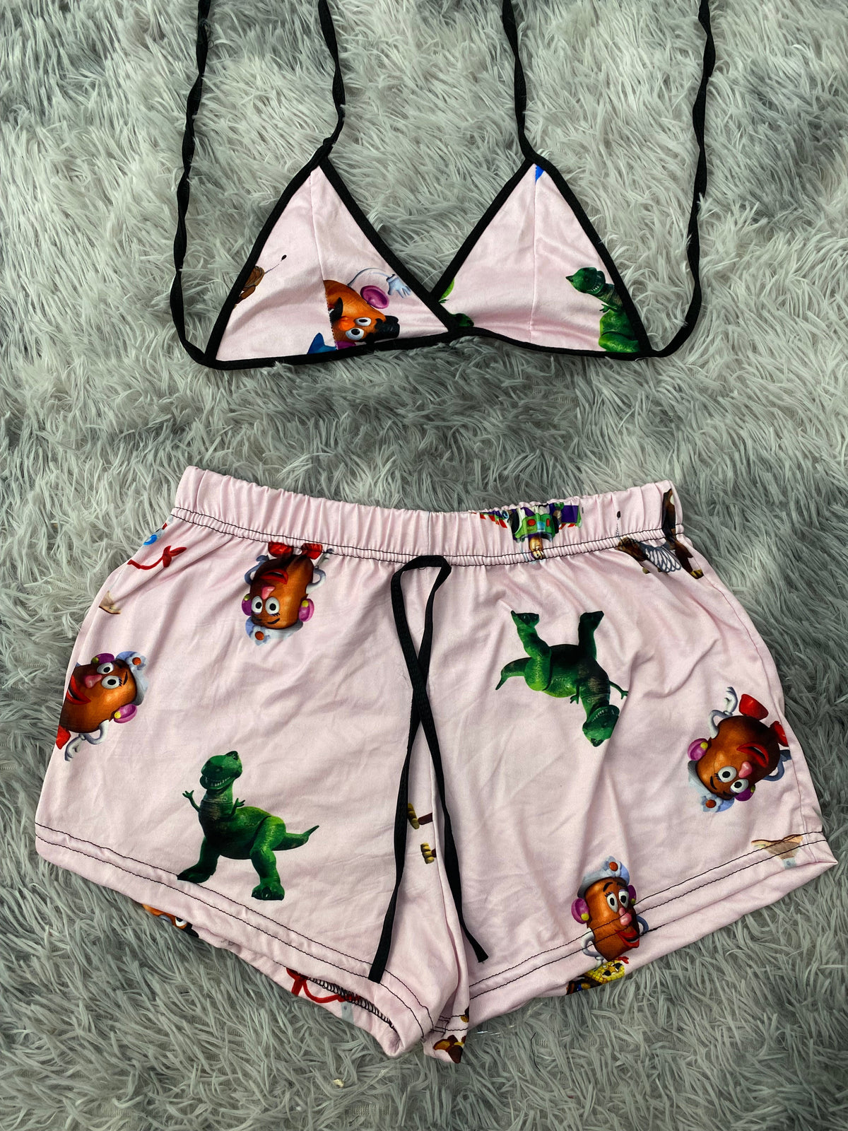 Toy story fondo rosa Top Con Short Unitalla De Brush