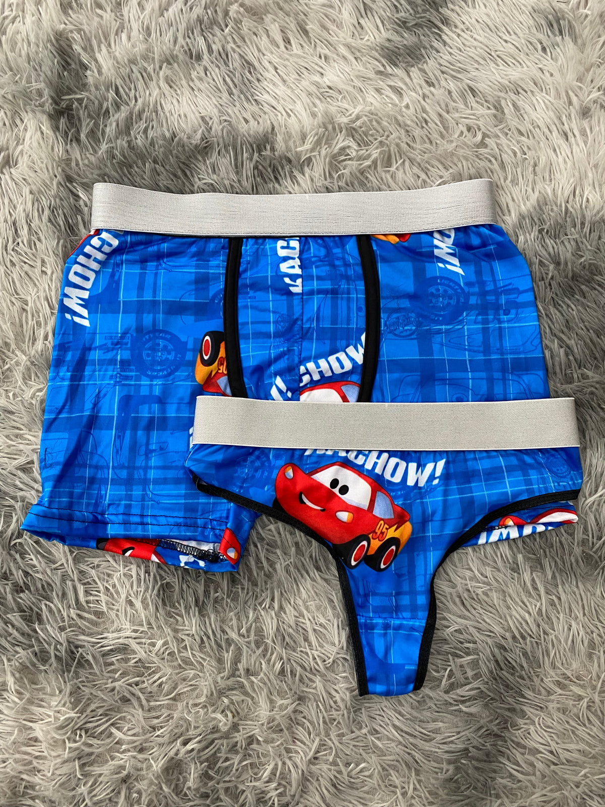 Mcqueen cuadros azules Duo Con Tanga Xl