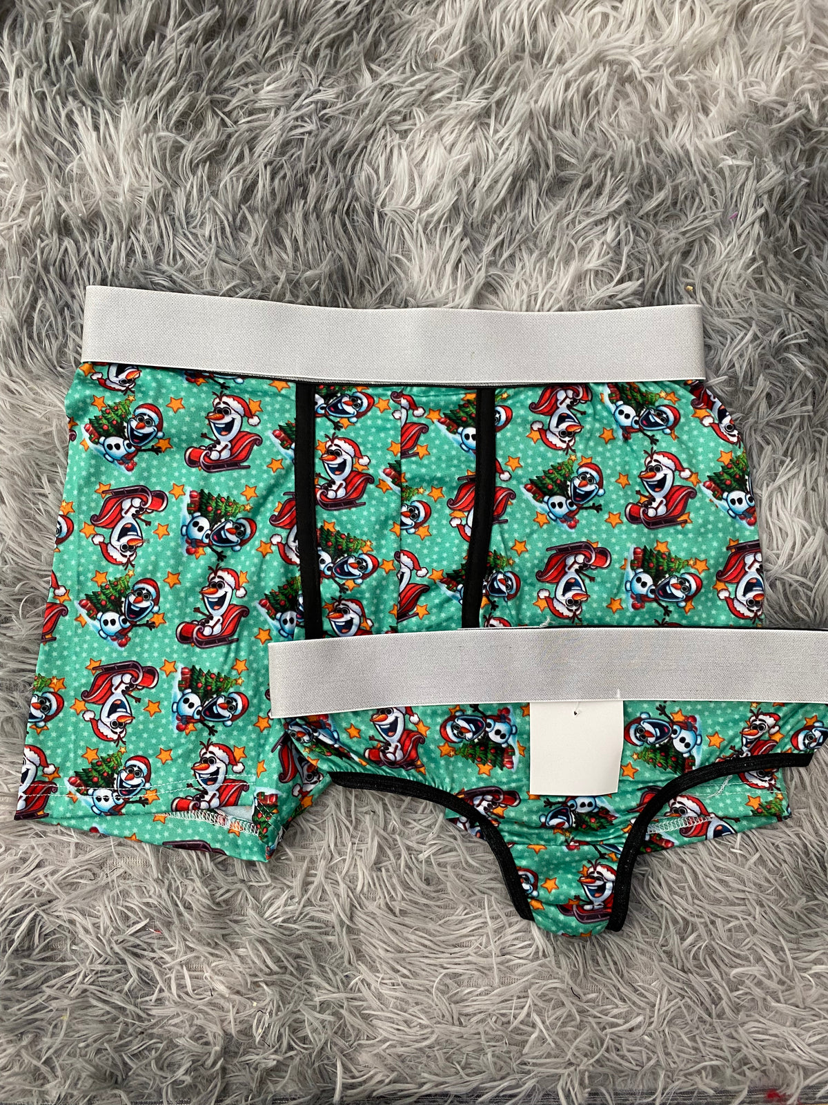 Olaf navidad fondo verde Duo Unitalla Con Tanga