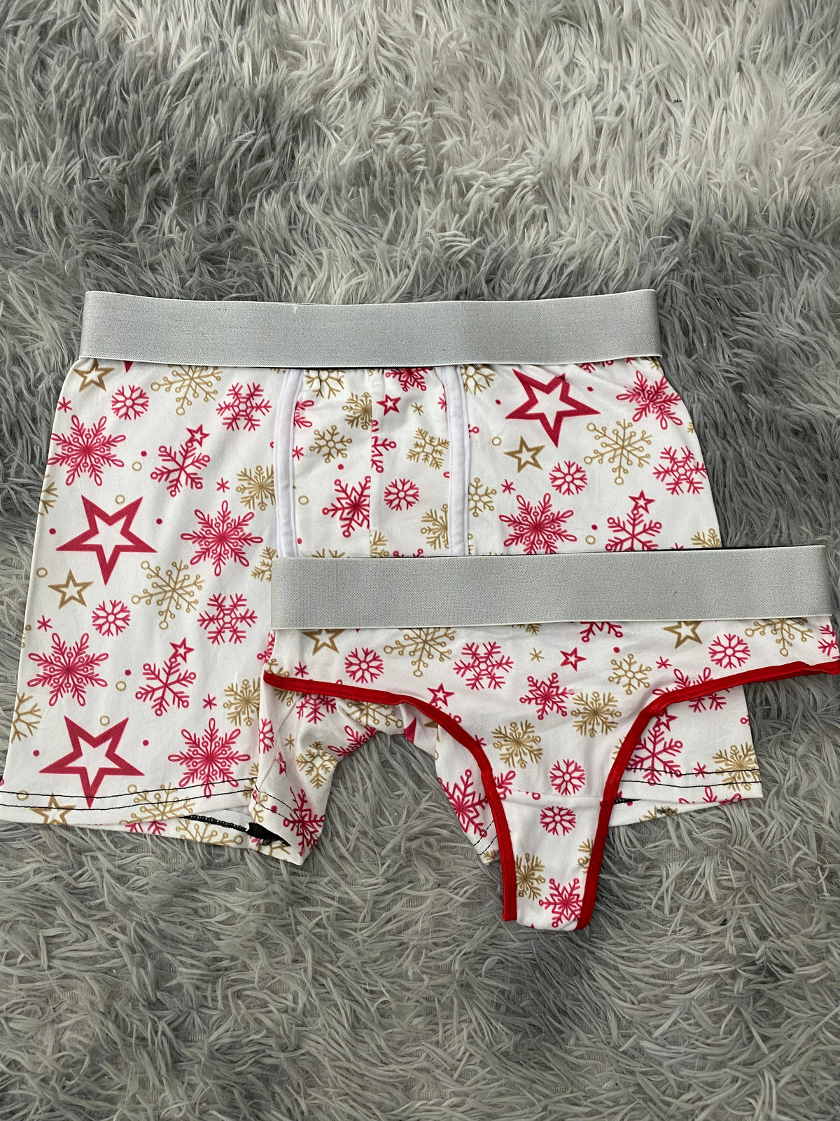 Copos de nieve fondo blanco Duo Con Tanga Xl
