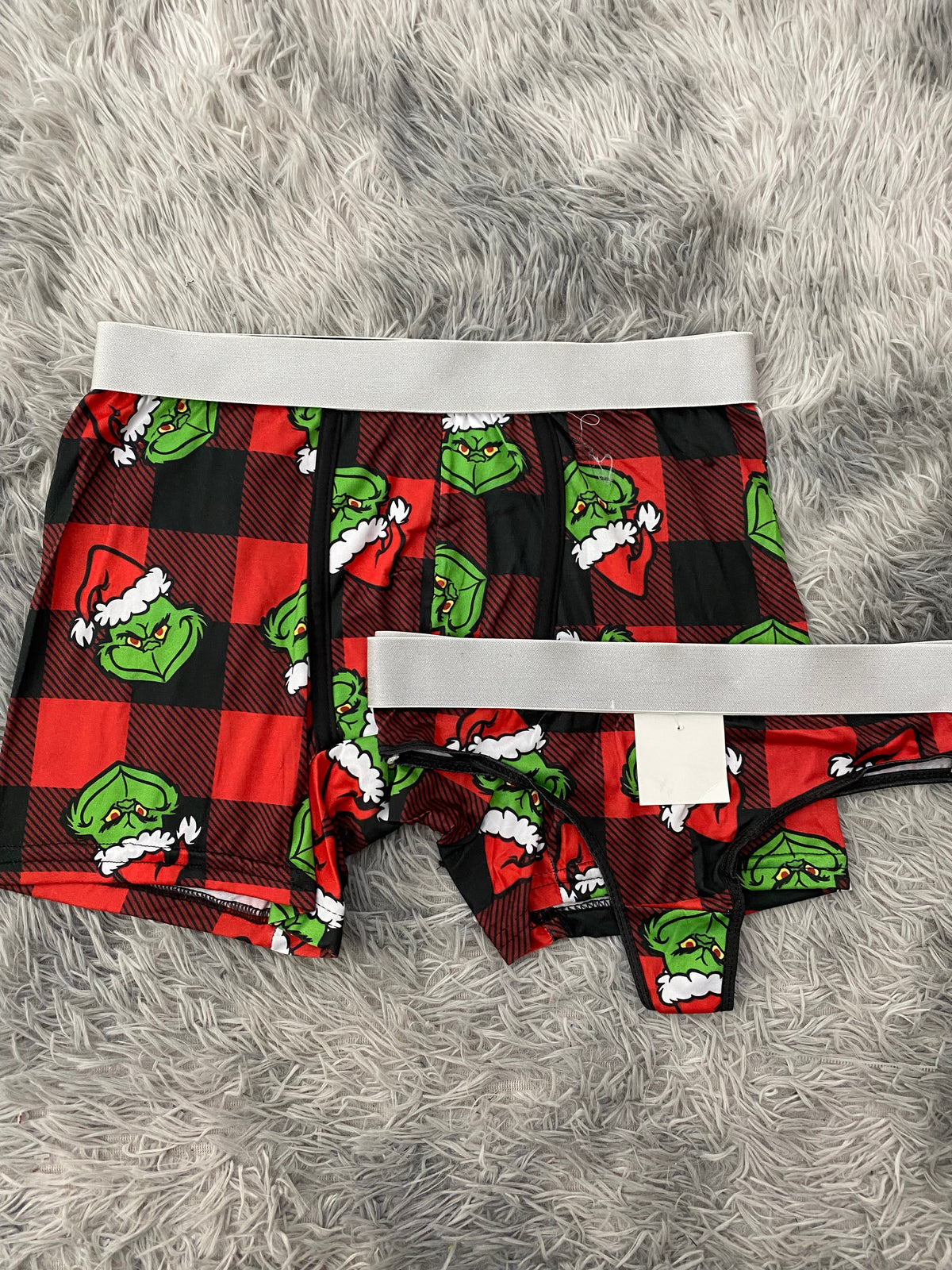 Grinch cuadros rojos Duo Unitalla Con Tanga