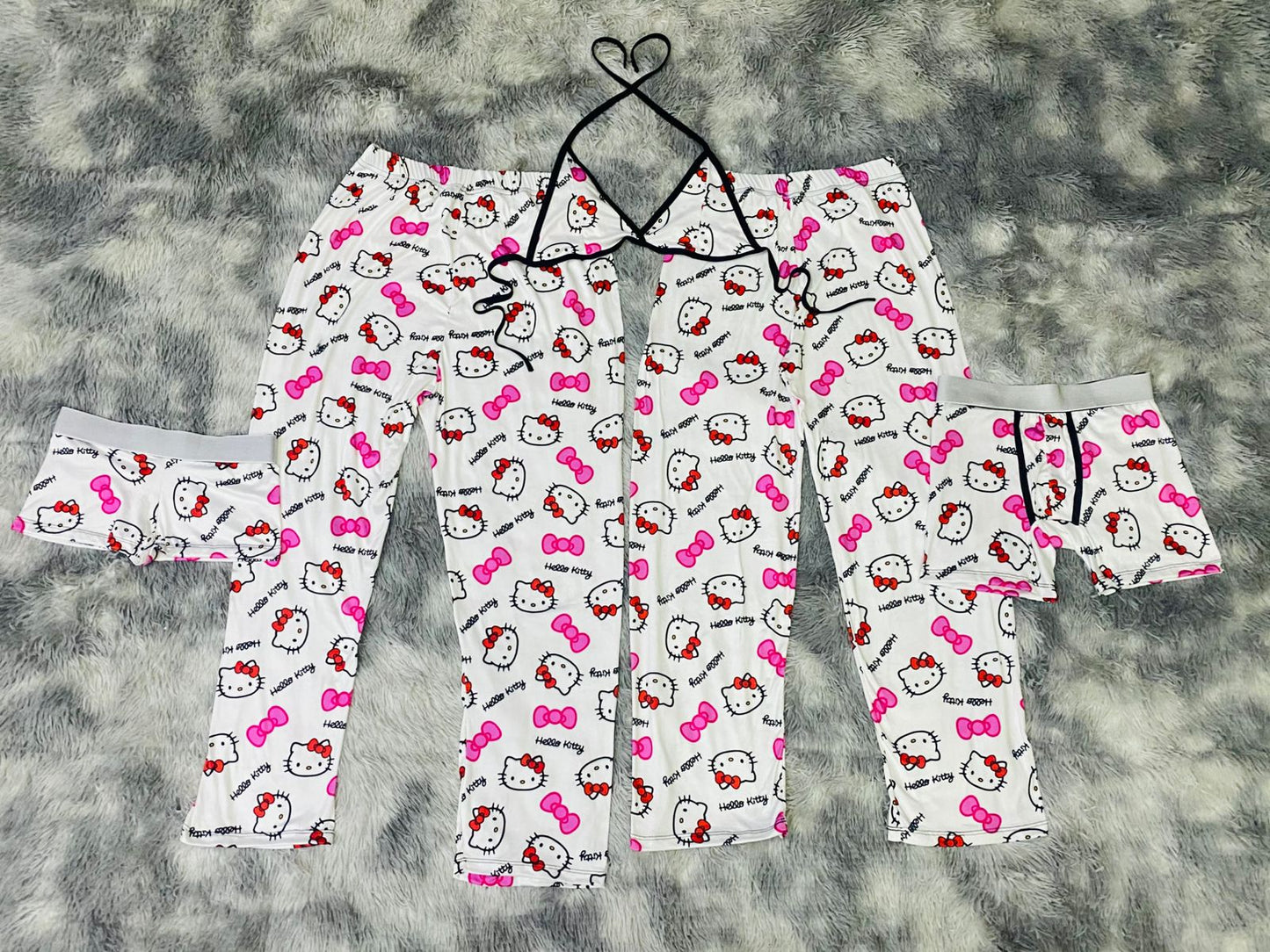 Hello Kitty Pink Bow 5 piece pajama set 🌙🎀