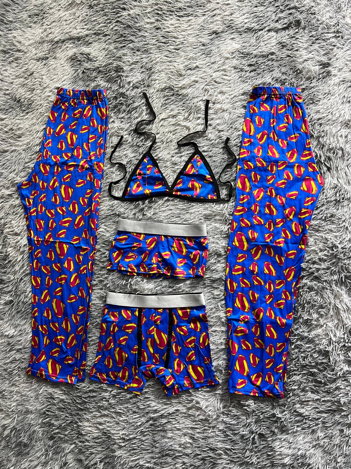 superman clasico pijama 5 piezas