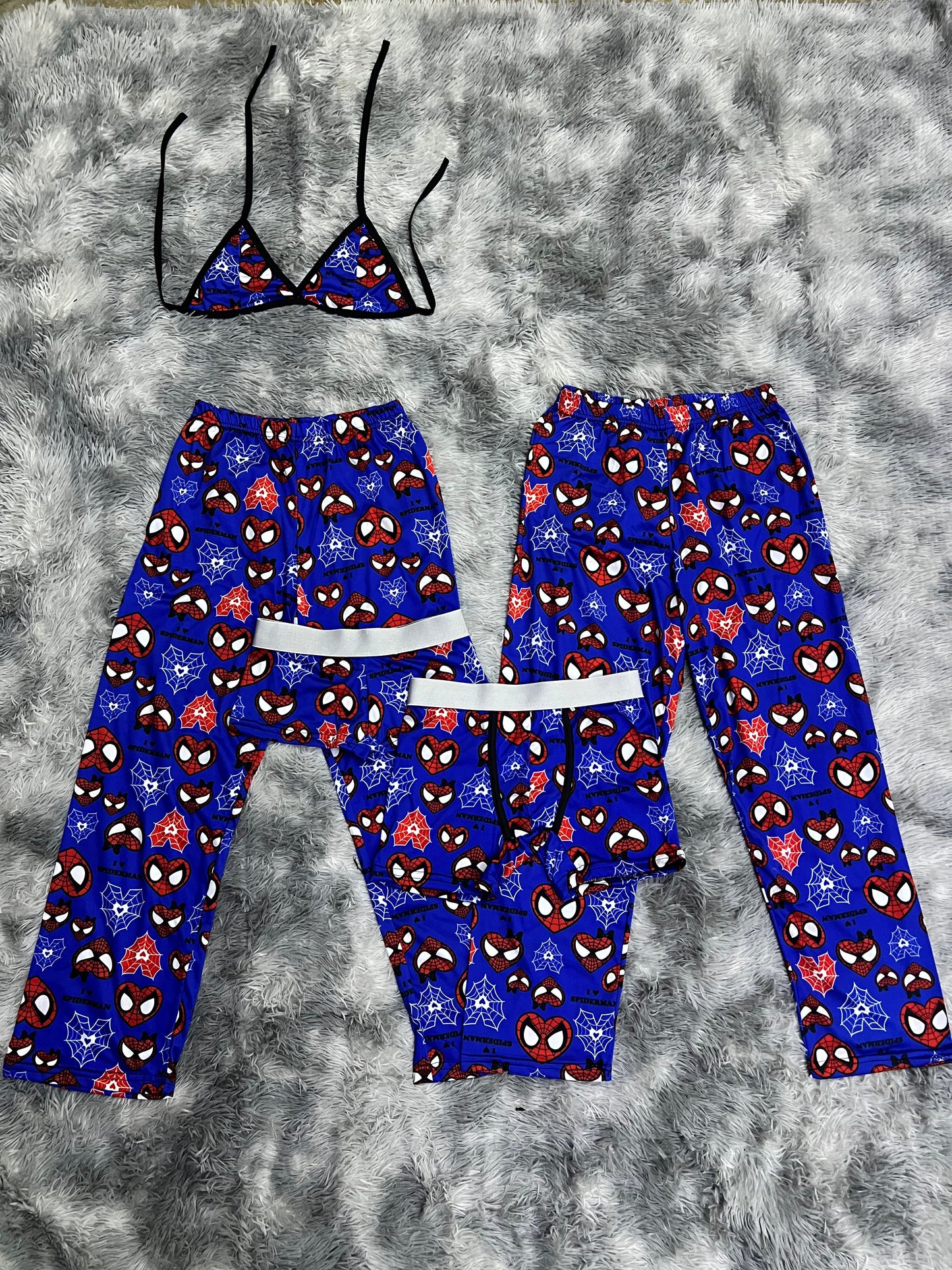Spider-Man Corazones Azul Duo Unitalla De 5 Piezas