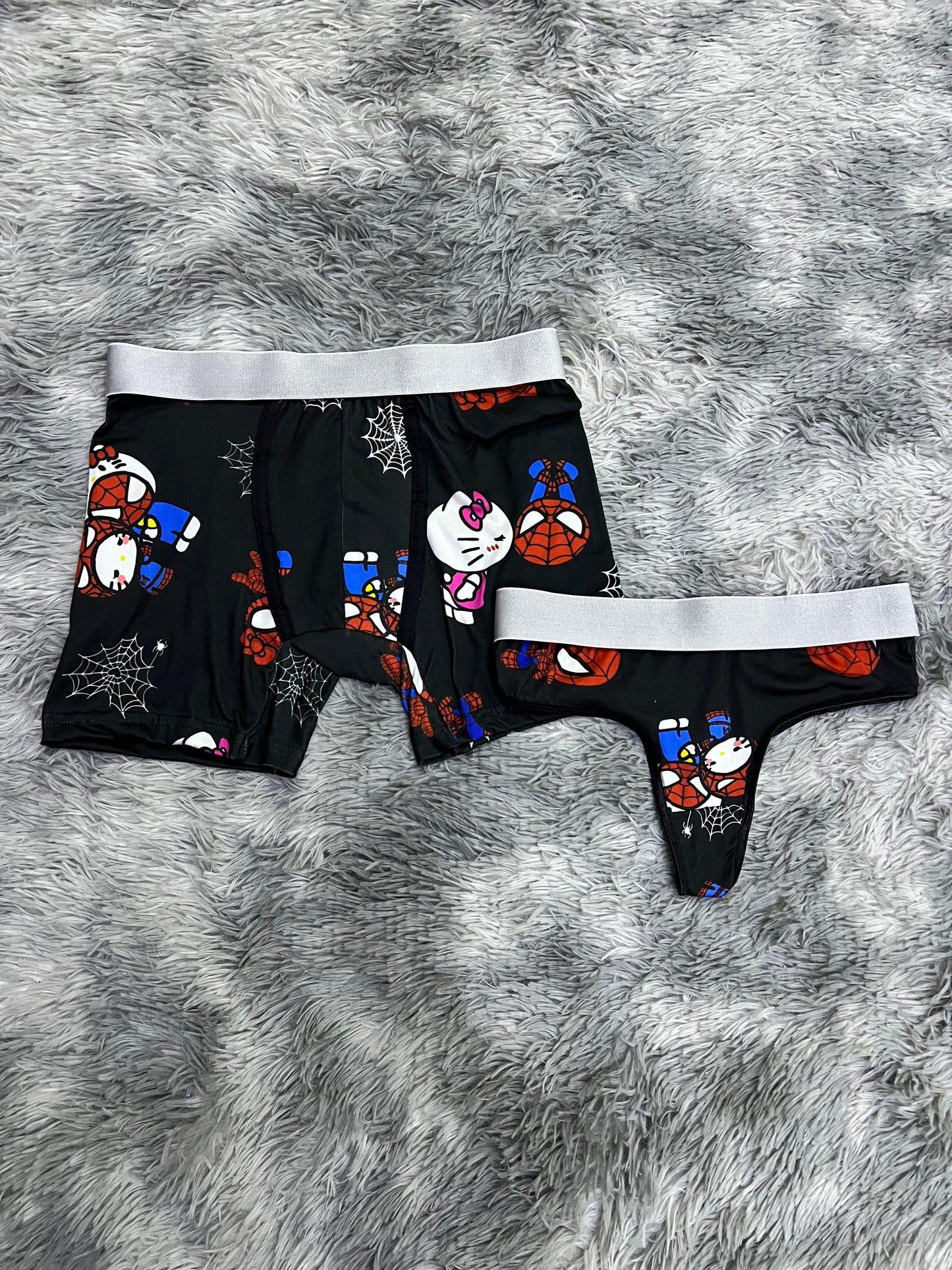 Spiderkitty Webprint Negro duo unitalla con tanga