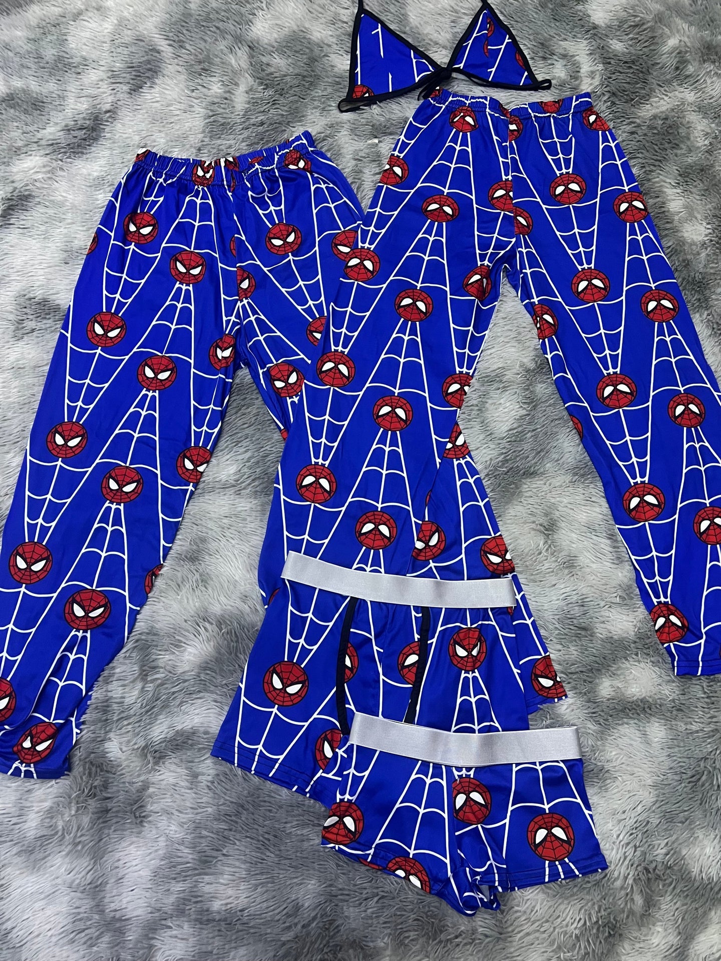 Spider-Man blue Spiderweb Print 5 piece pajama set 🕷️🕸️