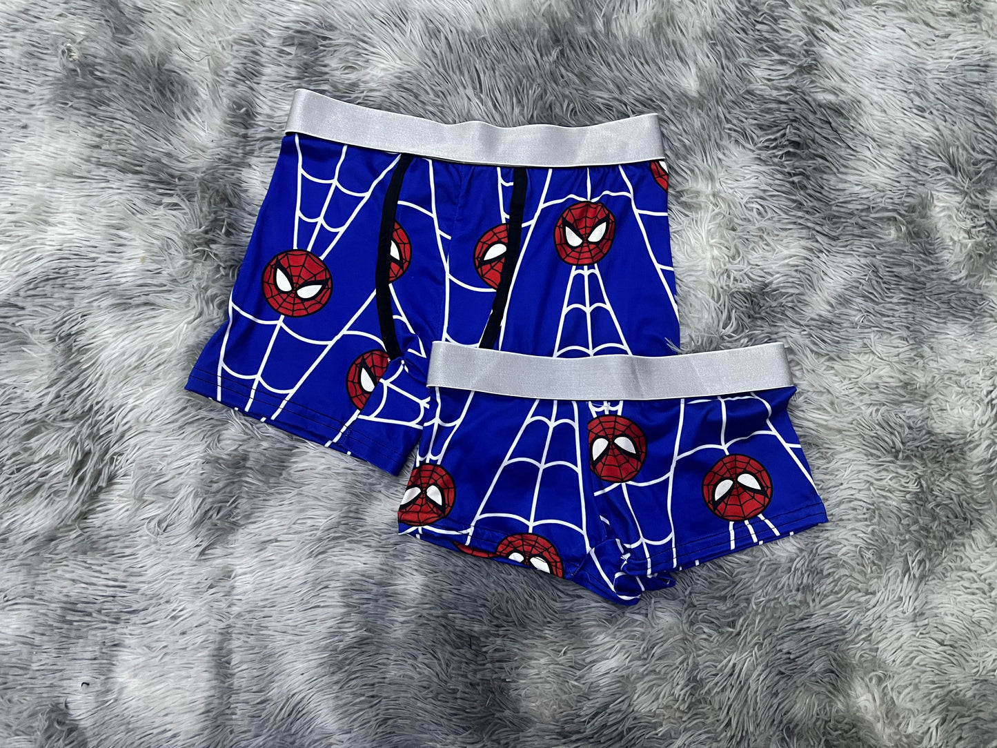 Spiderman Telarañas Azul Duo Unitalla Con boxer.