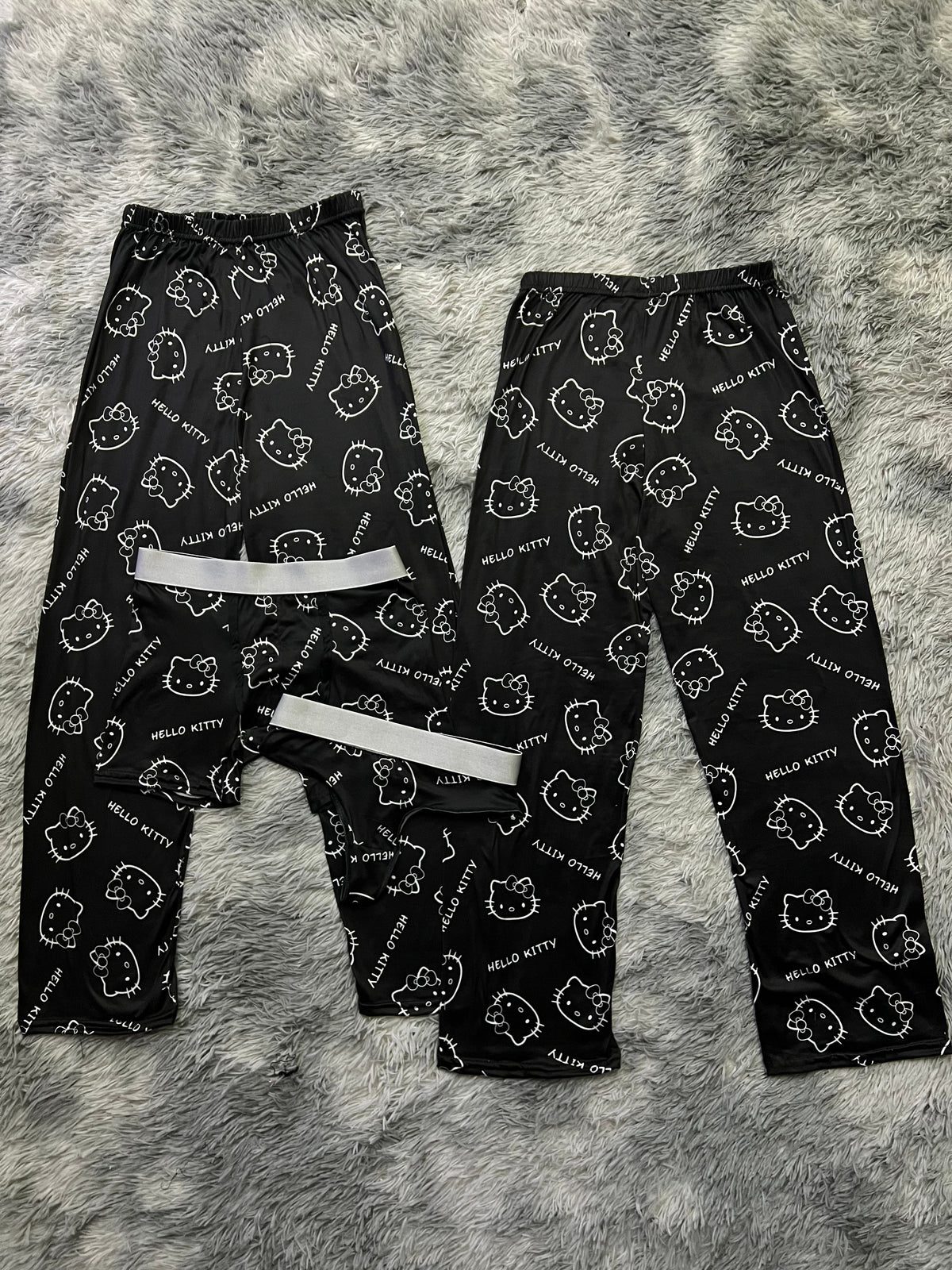 Hello Kitty Silhouette Cozy Couples Pijama De 5 Piezas