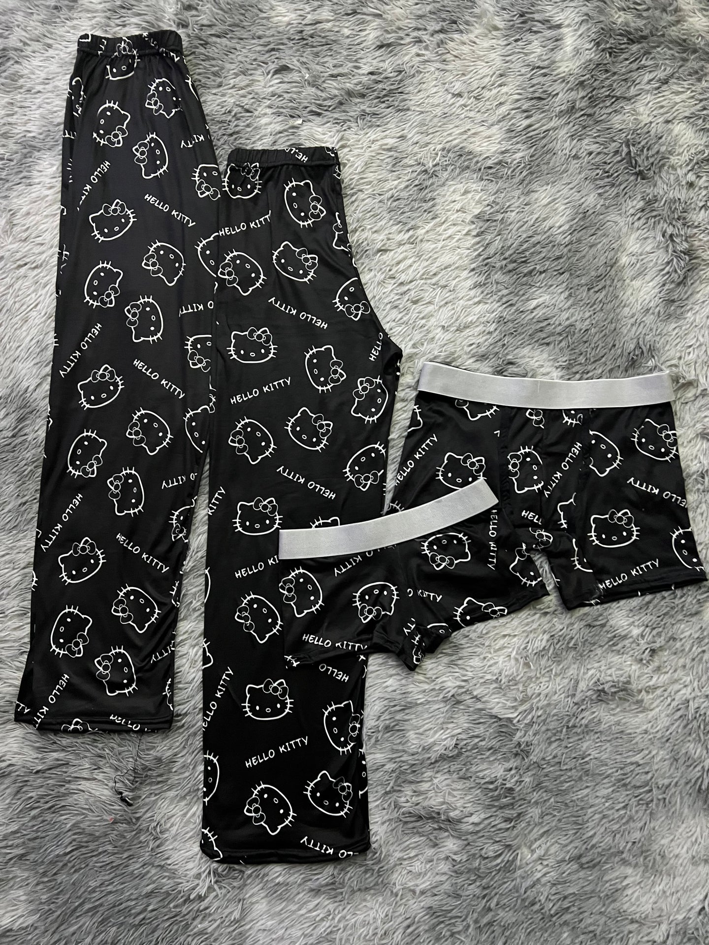Kitty Faces Print 5 piece pajama set For Couples 🐱😺