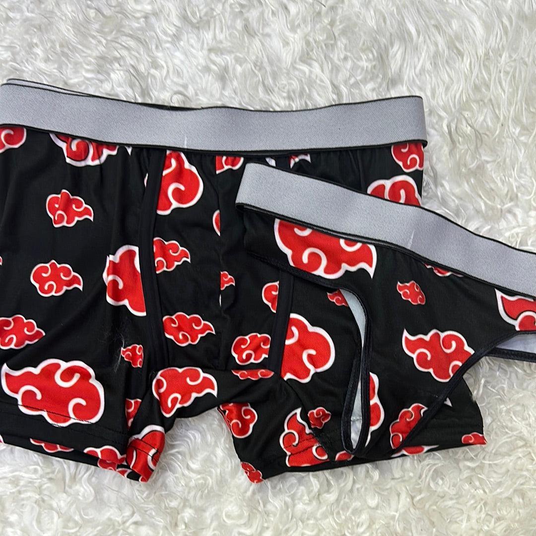 Akatsuki Negro Rojo Duo Unitalla Con Tanga