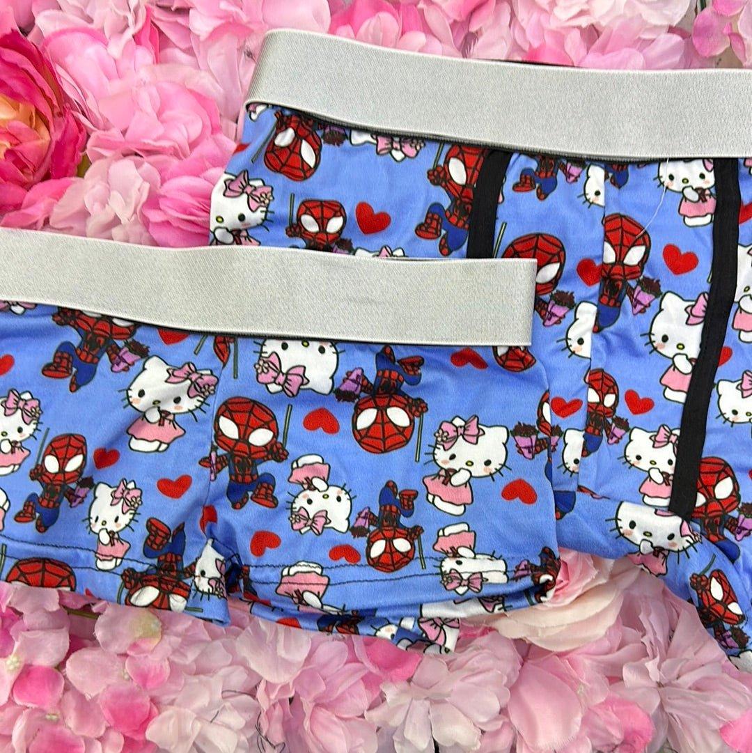 Hello Kitty Spiderman Azul Duo Unitalla Con Boxer Xl