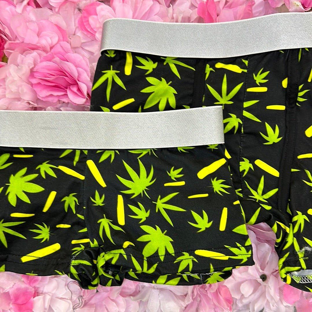 Plant green matching couples boxer underwear - Fundies