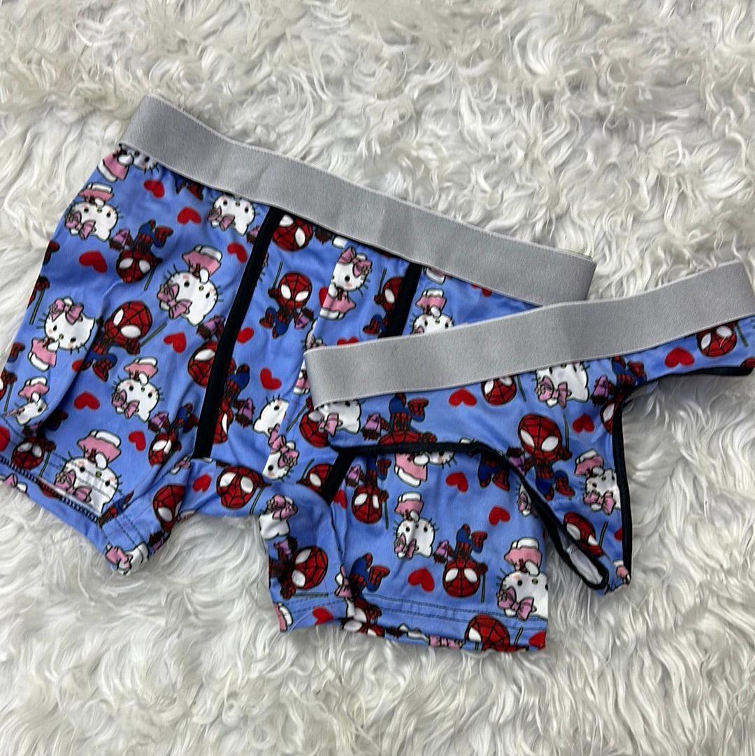 Spiderkitty Azul Dúo con tanga XL