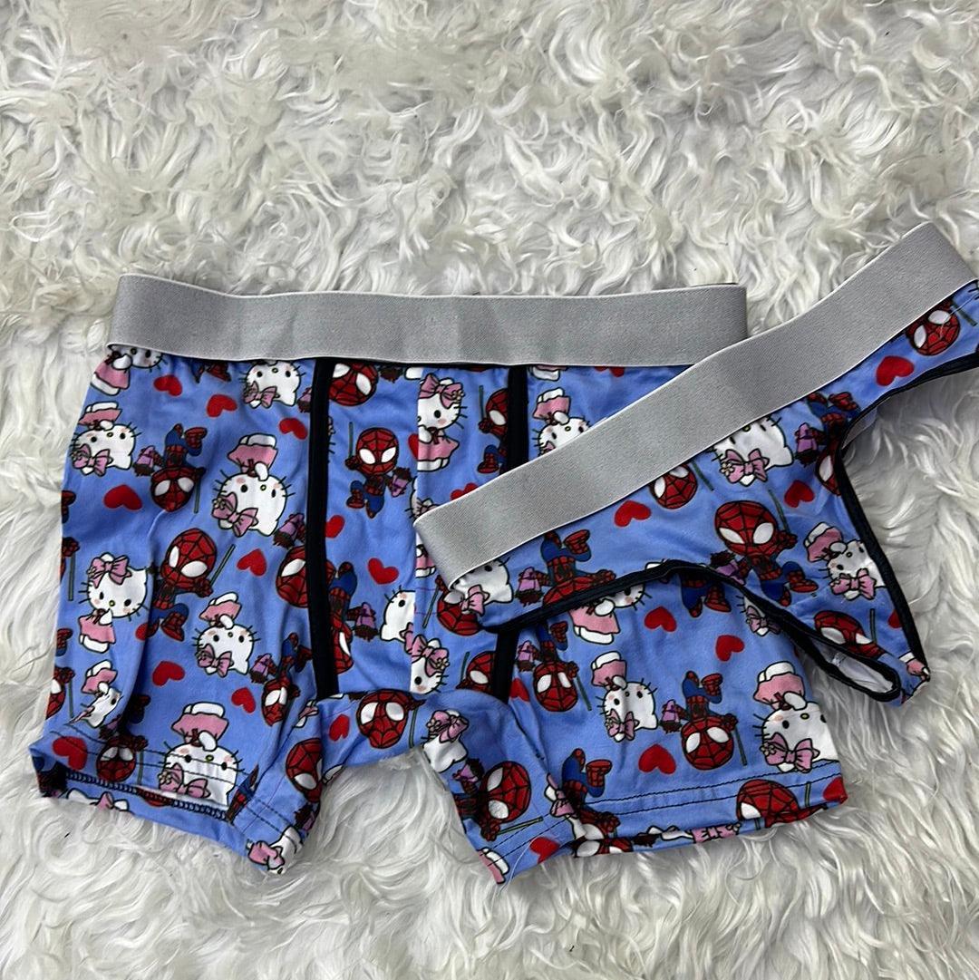 Spider kitty matching couples underwear set - Fundies
