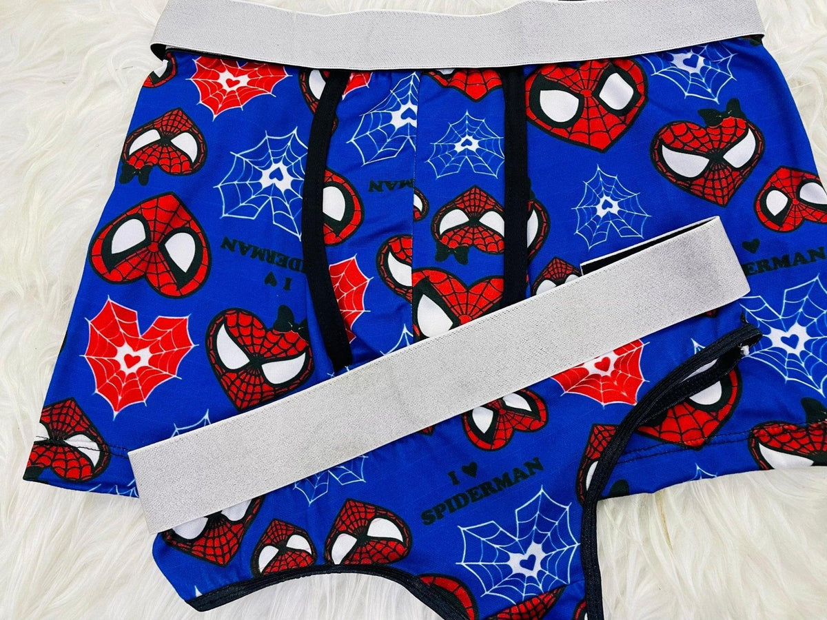 Spiderman Corazón Azul Duo Unitalla Con Tanga