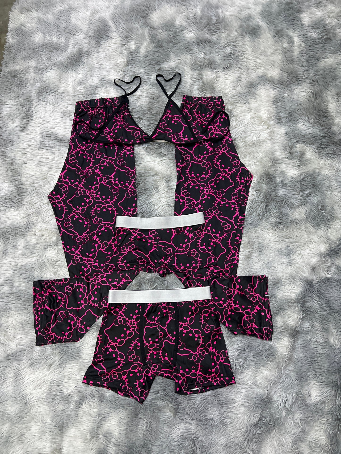 Hello Kitty Rosa Duo de pijama de 5 piezas