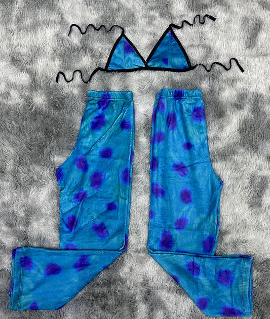 Sully Monstruos Pijama Azul Duo de pijama afelpada