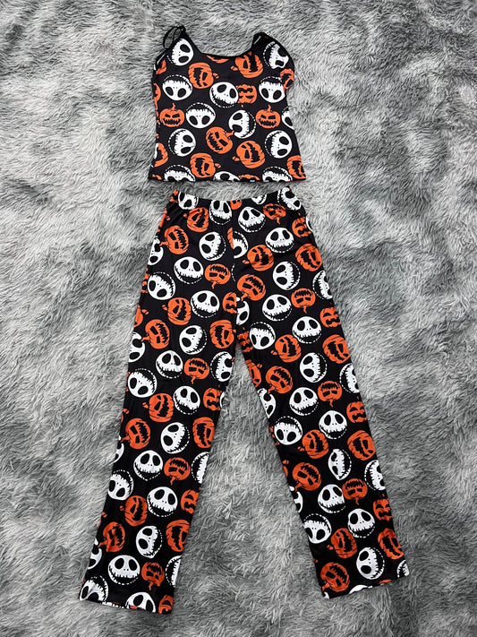 Jack Y Calabaza Blusa Con Pantalón Pijama De Dama